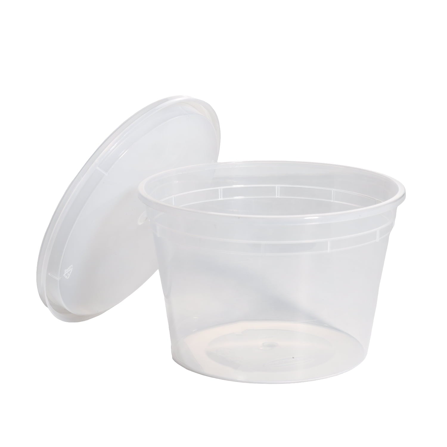 Deliciously Squishy 40 Piece 16oz Plastic Deli Container, Ideal Use for Meal Prep and Batch Cooking - Playful Star & Heart Shaped Geometric NeeDoh Detail