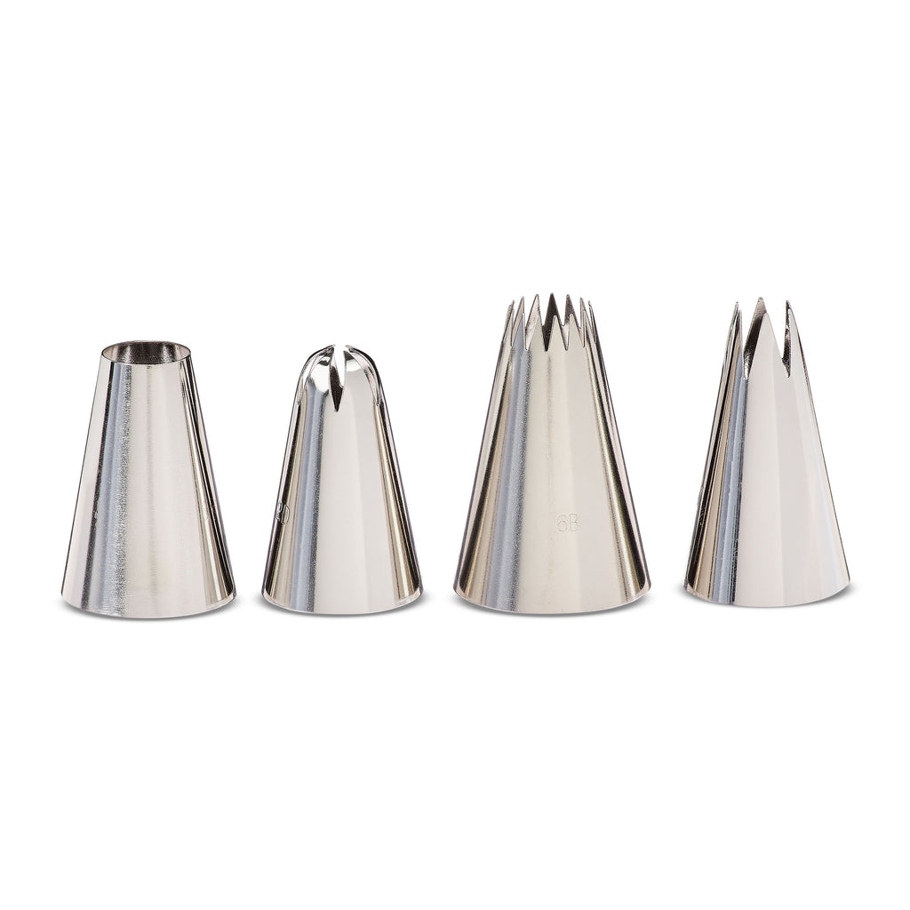 Ergonomic Manual Large Decorating Tips, 4 Pieces - Kitchen Gadget Tool for Quick Food Prep Detail