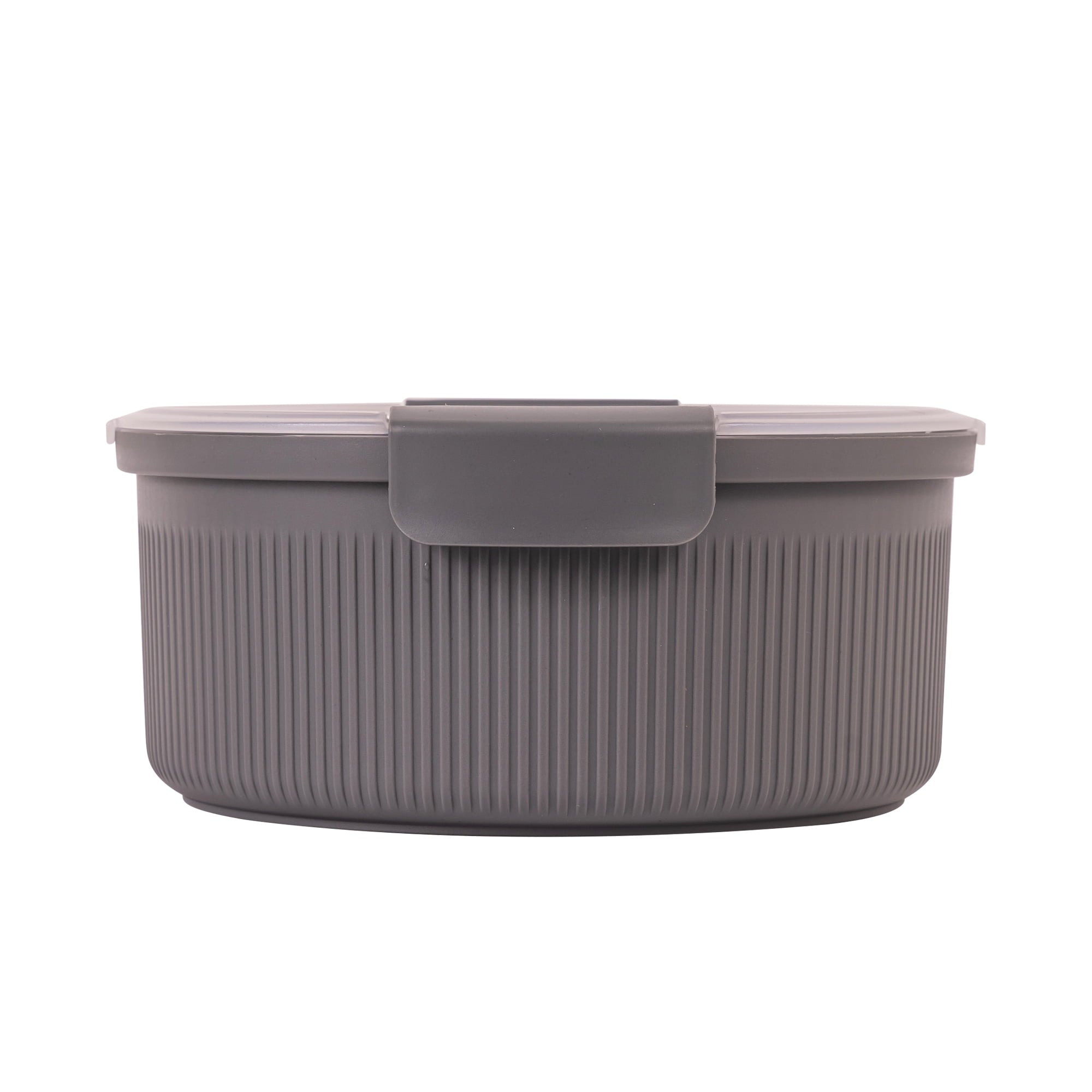 Fun Food Fidget Food Storage Bento Container, Round, Grey, 47oz Capacity, Ideal Use for Workday Meals and Travel - Fun Food Fidget Cookie Squishable Toy Detail