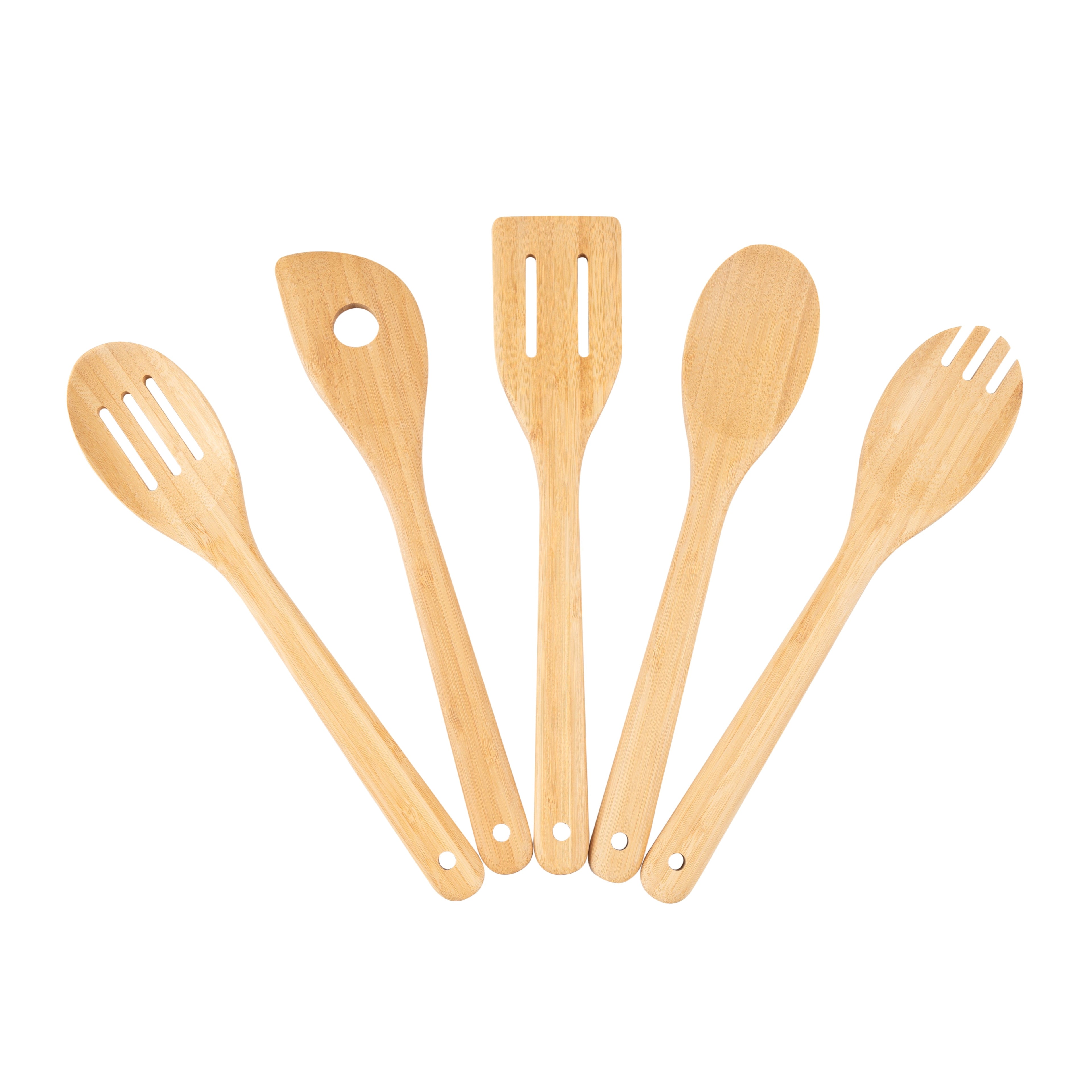 High-Precision 5pk Bamboo Spoons for Cooking, Kitchen Essential Tools Set - Professional Kitchen Tool for Culinary Enthusiasts Detail