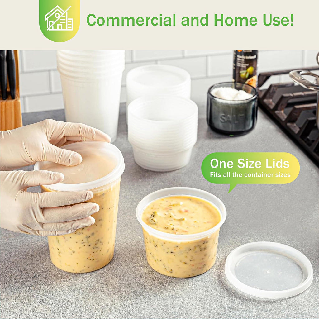 Whimsical Doughnut 32oz Deli Containers with Lids 50 Sets, Food Storage Containers with Lids, Soup Containers with Lids, Stackable Plast... - Deliciously Soft Cupcake Sensory Glob Detail