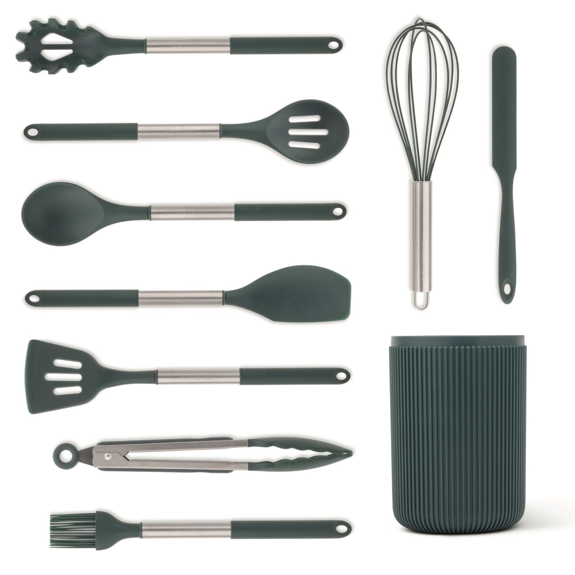 High-Precision 10-Piece Silicone Gadget Set - Green - Professional Kitchen Tool for Culinary Enthusiasts Detail