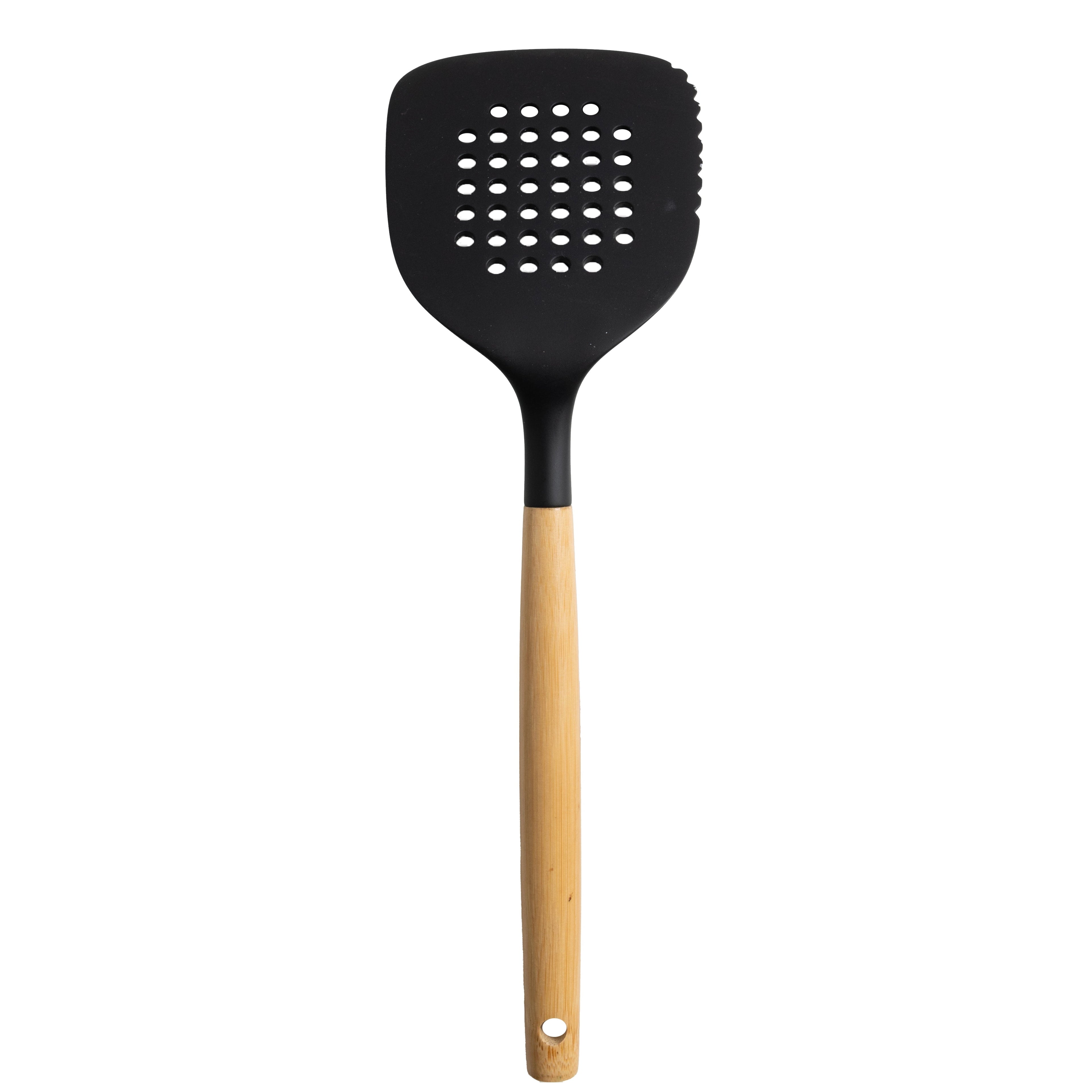 Professional Grade Kitchen and Cooking Utensil Turner, 13" L, Black - Heavy Duty Stainless Steel Kitchen Shears Detail