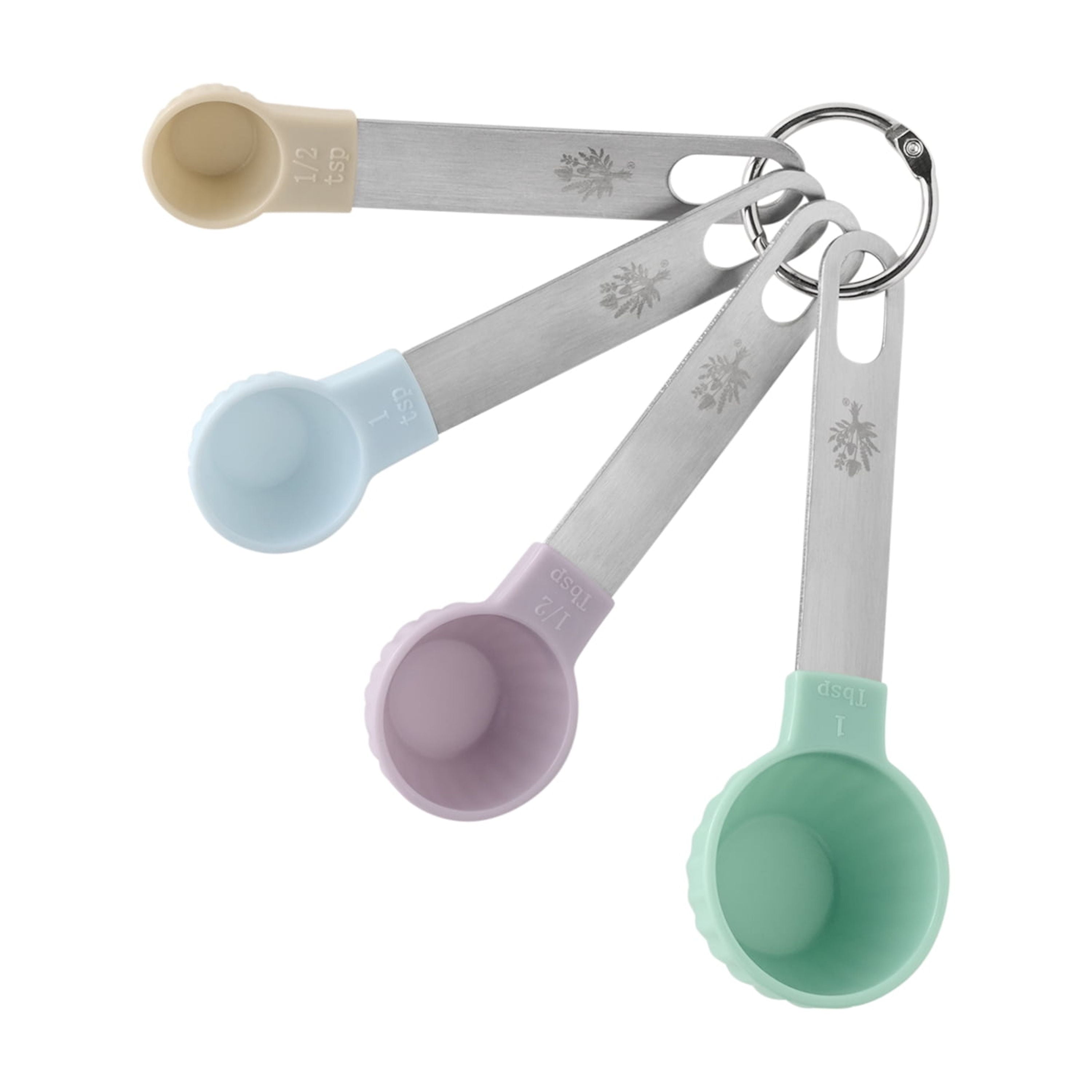 Ergonomic Manual 8-Piece Plastic Measuring Cup and Spoon Set, Multicolor - Innovative Kitchen Helper for Modern Cooking Detail