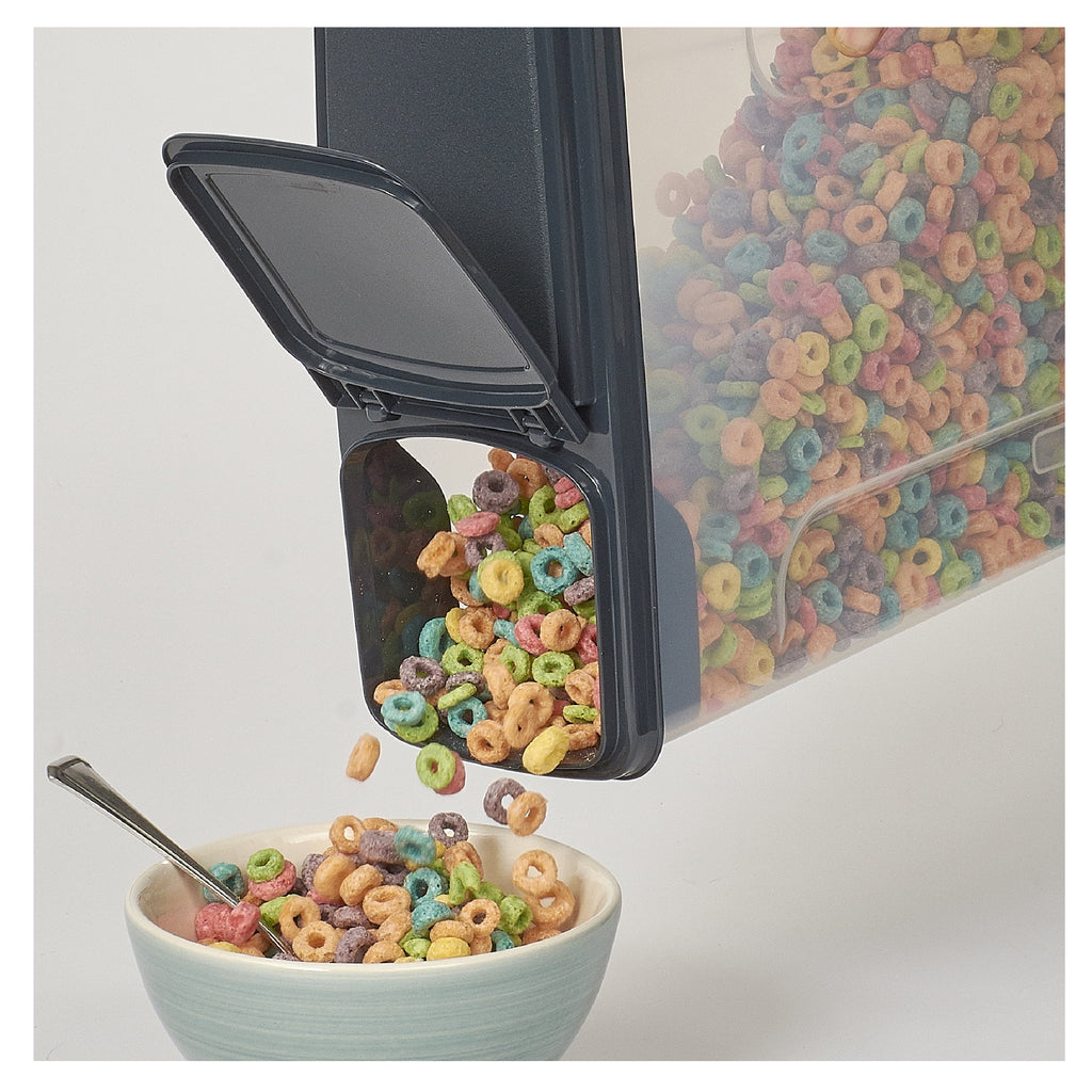 Playful Geometric 2-Pack Plastic Cereal Keeper Storage Containers, Kitchen Pantry Organizer Canisters for Cereal and Dry Food... - Fun Food Fidget Cookie Squishable Toy Detail