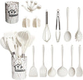 Durable Steel Silicone Cooking Utensils Set - 446°F Heat Resistant Kitchen Utensils,Turner Tongs,Spatula,Spoon,Brush,Whisk,Kitchen ... - High-Precision Culinary Tool for Baking & Cooking - Default Title