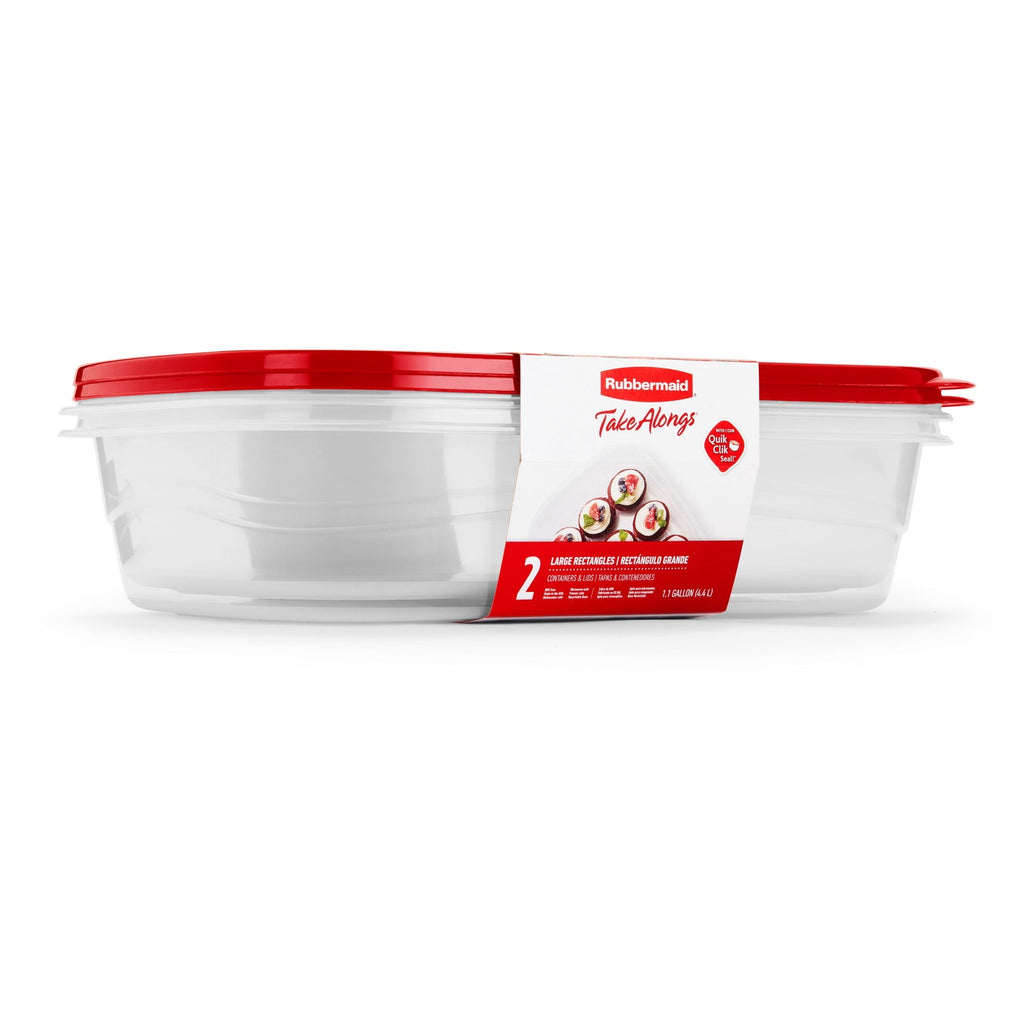 Whimsical Doughnut 1 Gallon, 2 Packs, Red, Large Rectangular Plastic Food Storage Containers - Fun Food Fidget Cookie Squishable Toy Detail