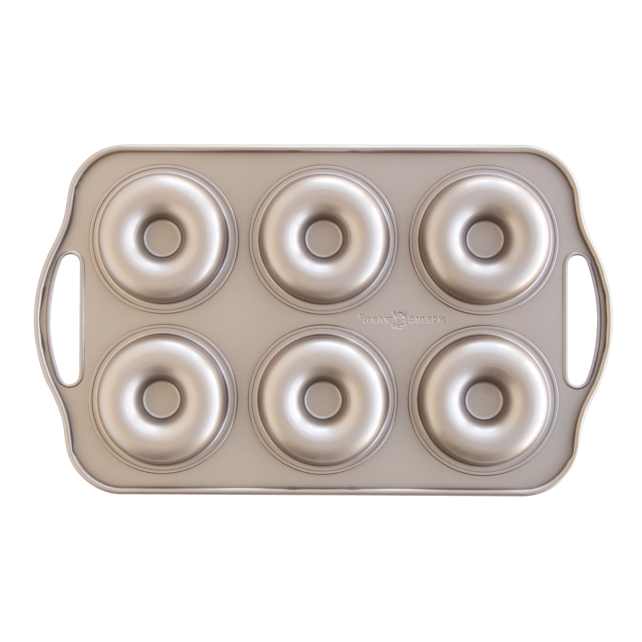 Ergonomic Manual 6 Cavity Nonstick Steel Donut Pan - Premium Stainless Steel Garlic Presser & Peeler Detail