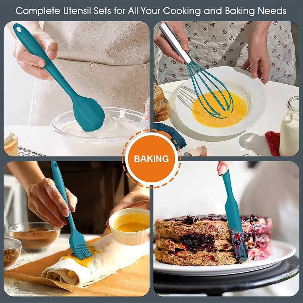 Heavy Duty 15-Piece Kitchen Utensils Set, Silicone Cooking Utensils with Holder, Non-stick Cookware Friendly & Heat Resistant - ... - High-Precision Culinary Tool for Baking & Cooking Detail