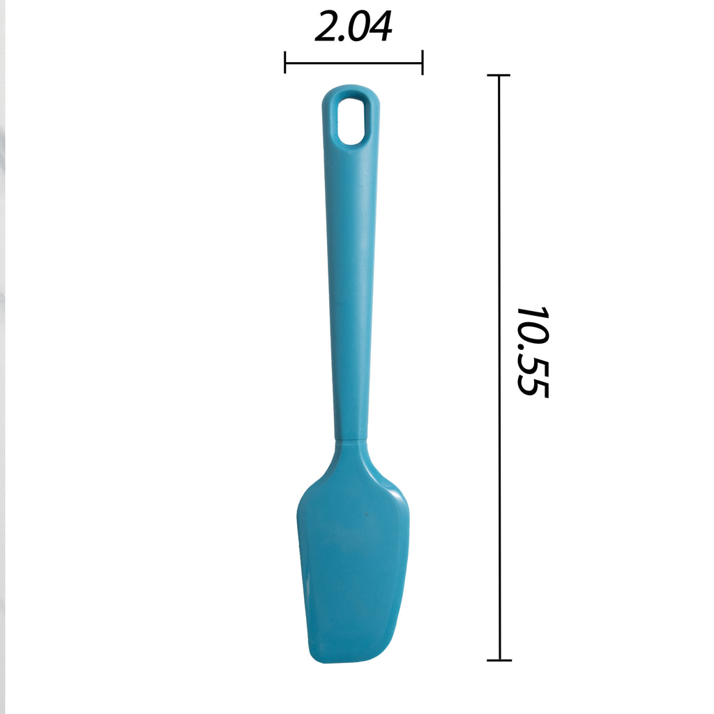 Heavy Duty Silicone Food- Grade Blue 10.55" L Kitchen Spatula - High-Precision Culinary Tool for Baking & Cooking Detail