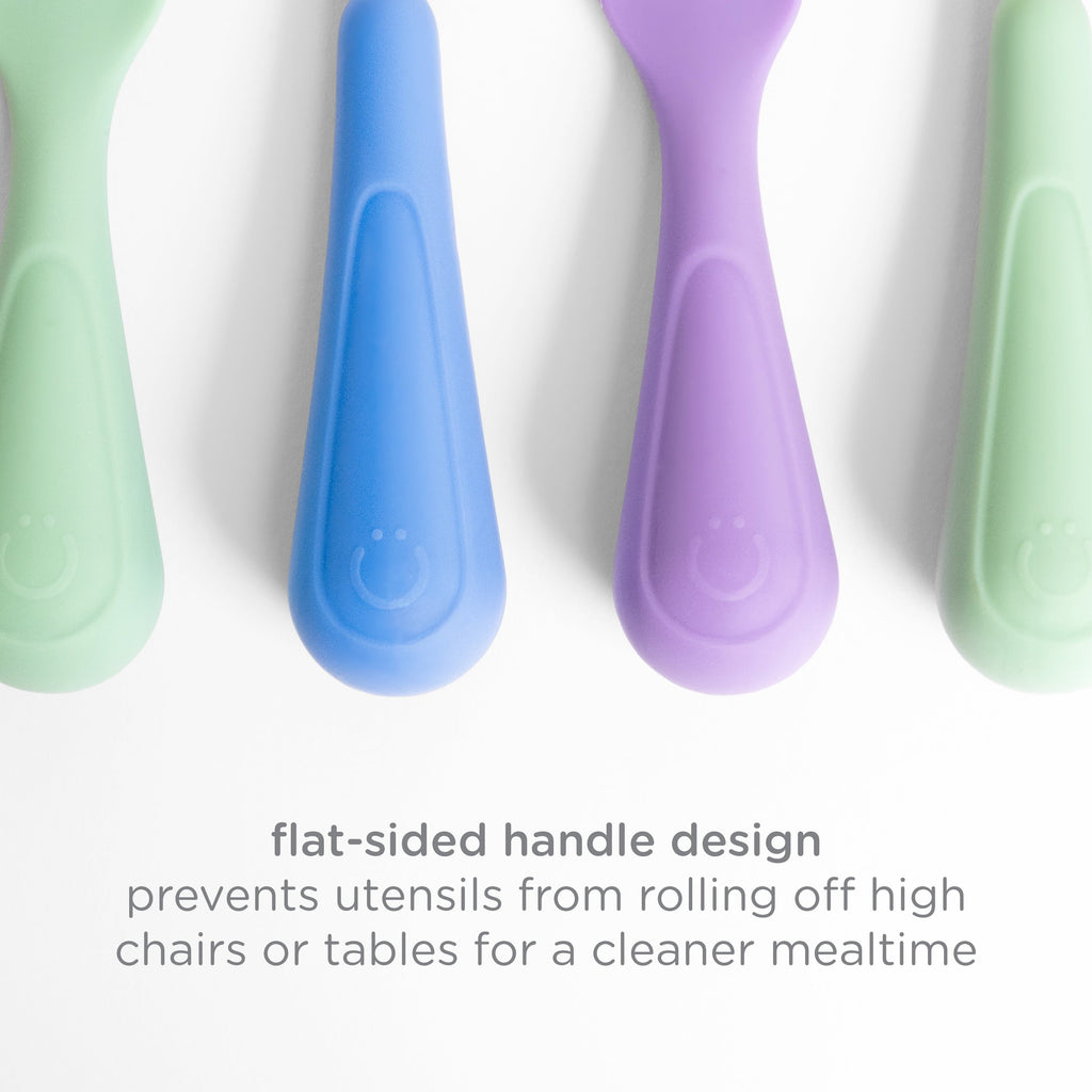 Durable Steel Silicone Toddler Training Spoons, Baby, Silicone Flatware Sets, 3 Pack - Professional Kitchen Tool for Culinary Enthusiasts Detail