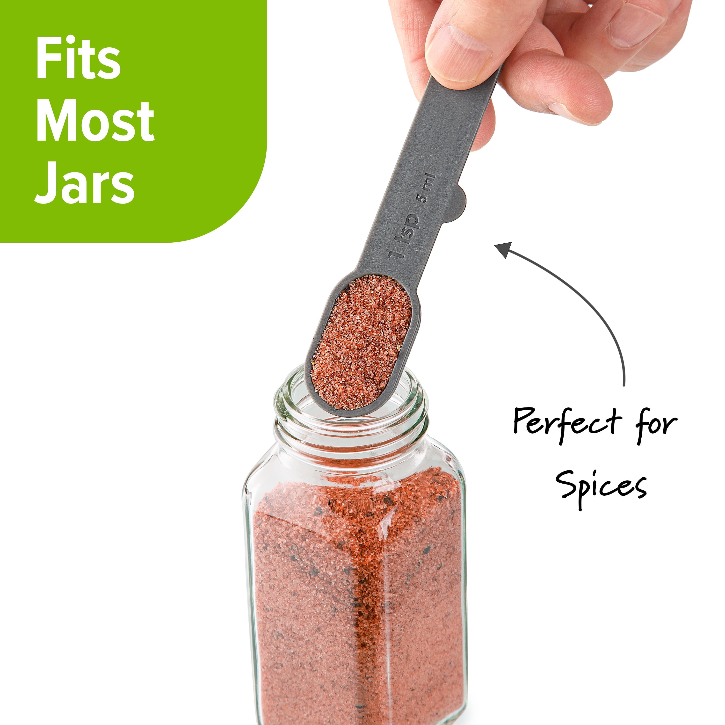 Ergonomic Manual 15 Piece Magnetic Measuring Set - Kitchen Gadget Tool for Quick Food Prep Detail