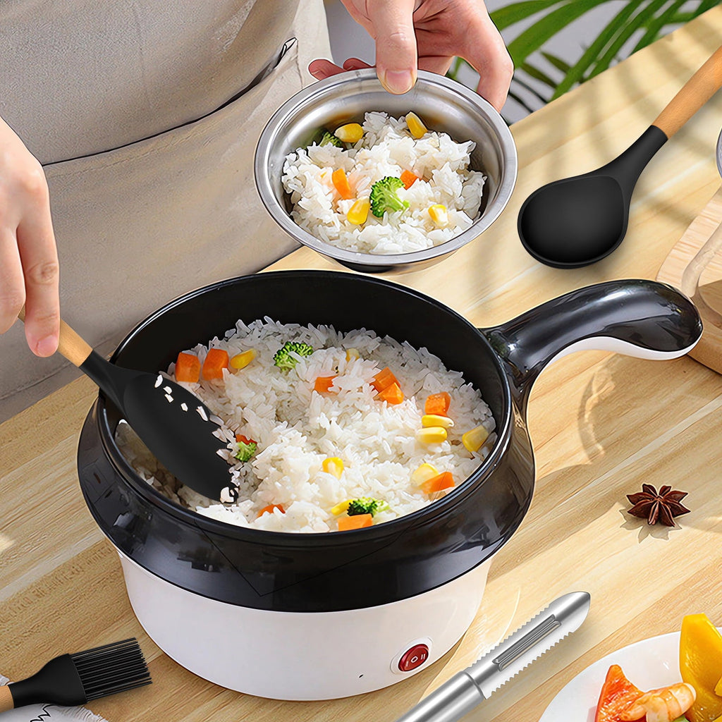 Professional Grade Silicone Cooking Utensils Set - Silicone Kitchen Utensils for Cooking Wooden Handles, 446°F Heat Resistant Kitchen Ut... - Multi-Purpose Hand Tool for Daily Meal Prep Detail