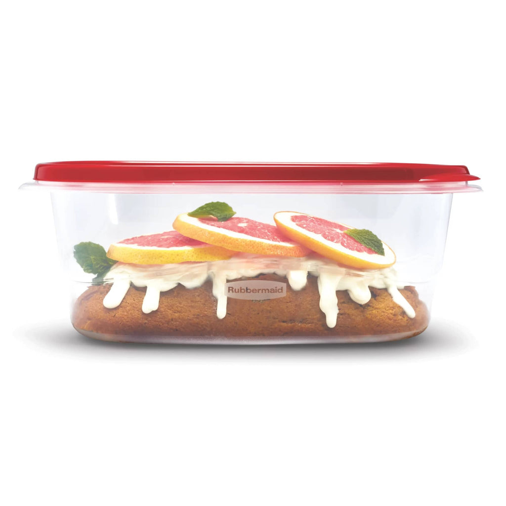 Fun Food Fidget 8 Cups, 2 Packs, Red, Plastic Deep Rectangle Food Storage Containers - Fun Food Fidget Cookie Squishable Toy Detail