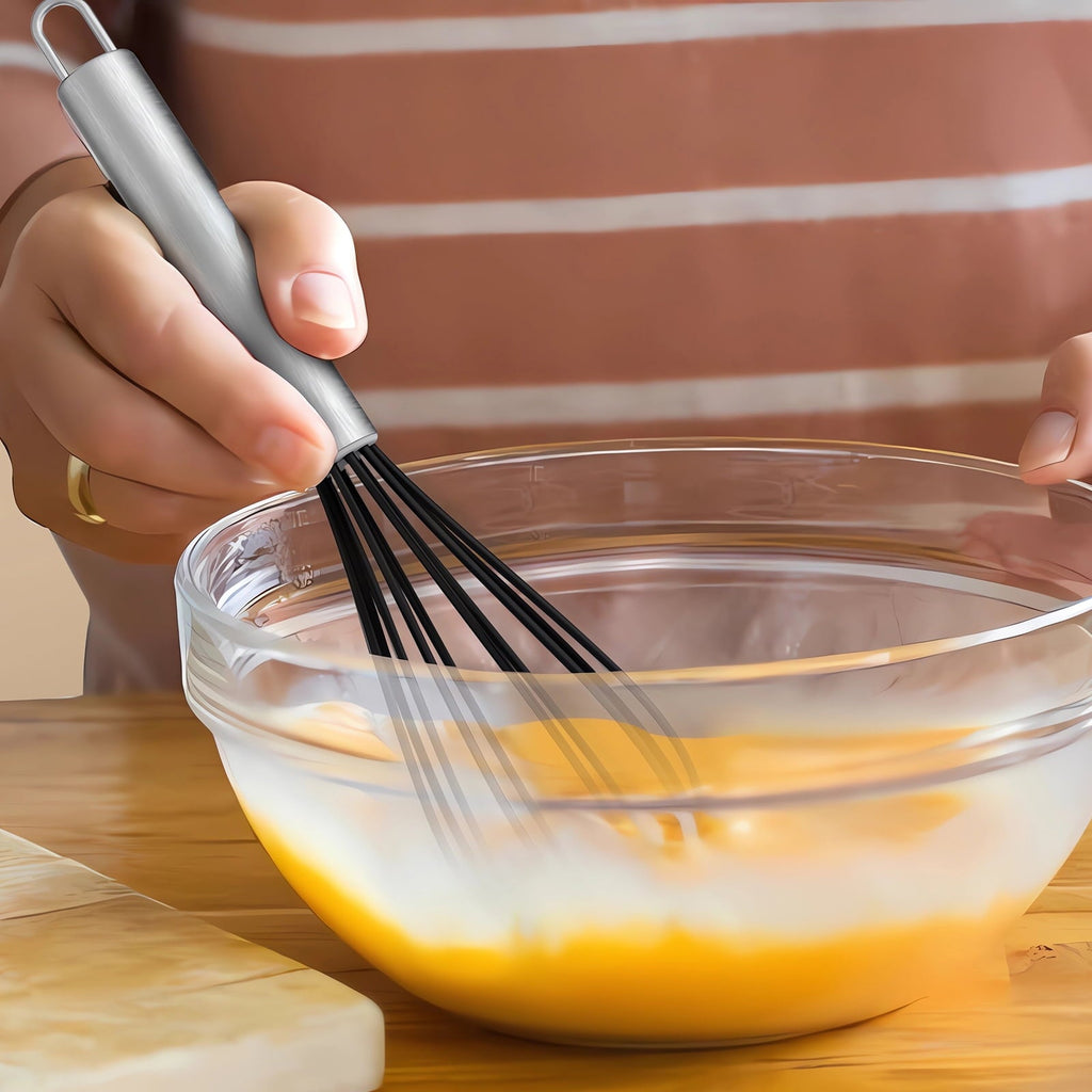 Ergonomic Cooking Silicone Cooking Utensils Set - 446°F Heat Resistant Kitchen Utensils,Turner Tongs,Spatula,Spoon,Brush,Whisk,Ki... - Premium Stainless Steel Cooking Utensil for Non-Stick Pots Detail
