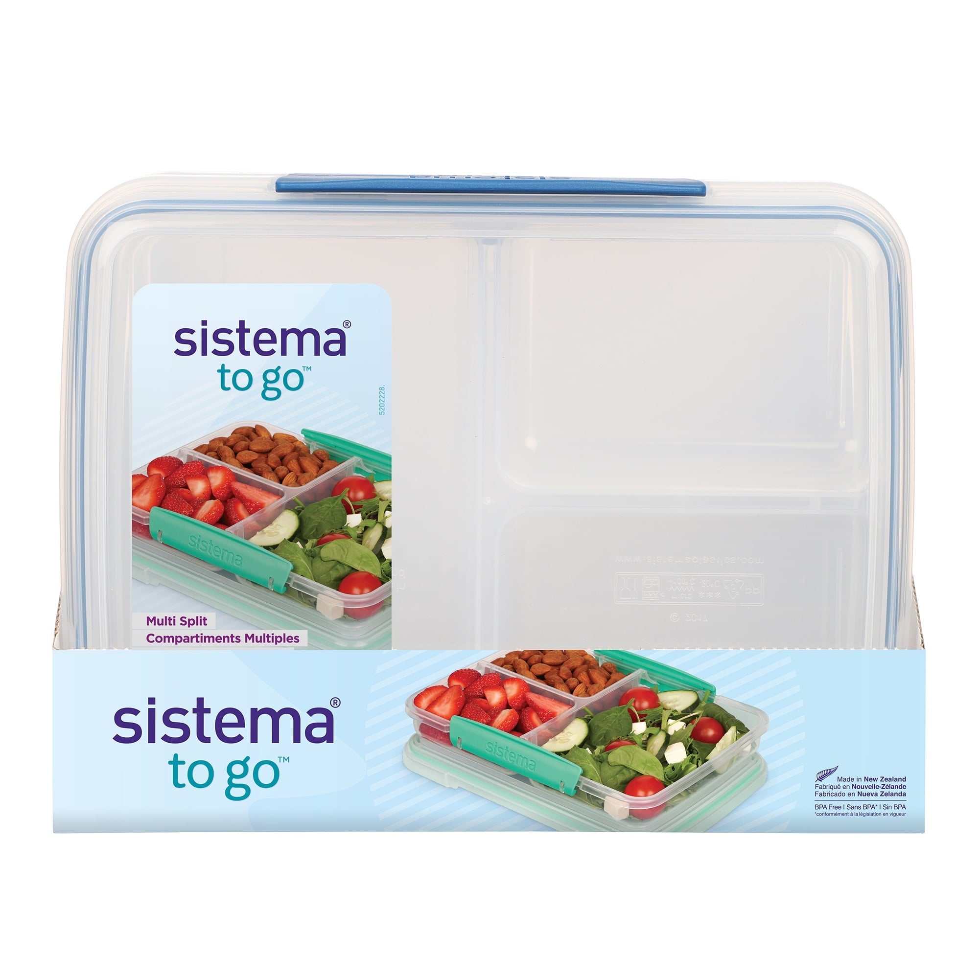 Playful Geometric To Go 820ml/3.4 Cups Multi Split Food Storage Container - Deliciously Soft Cupcake Sensory Glob Detail