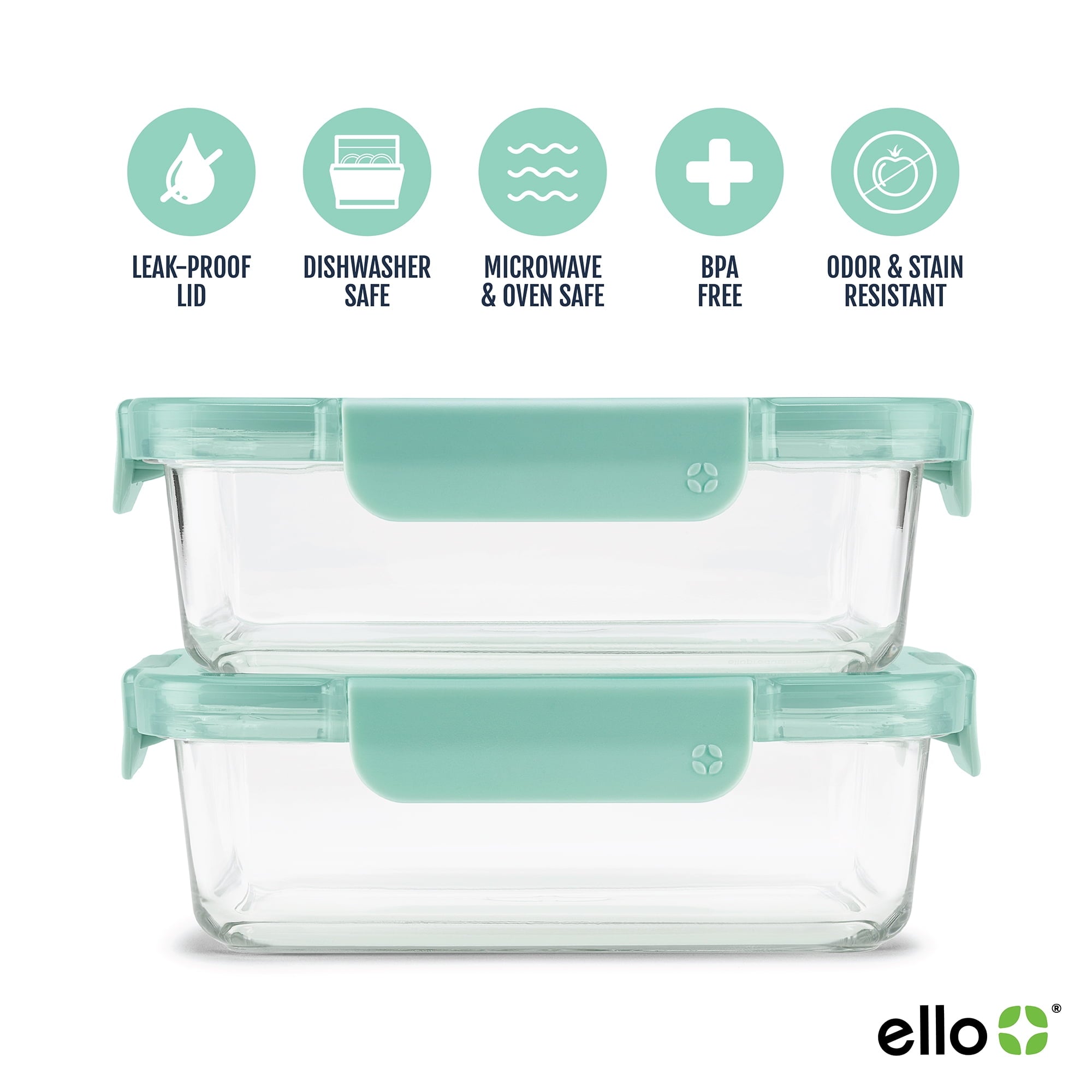 Deliciously Squishy 3.4 Cup 2 Pack Glass Meal Prep Containers with Locking Lids - Squishy Dohnut Sweet Treat Shaped Stress Toy Detail