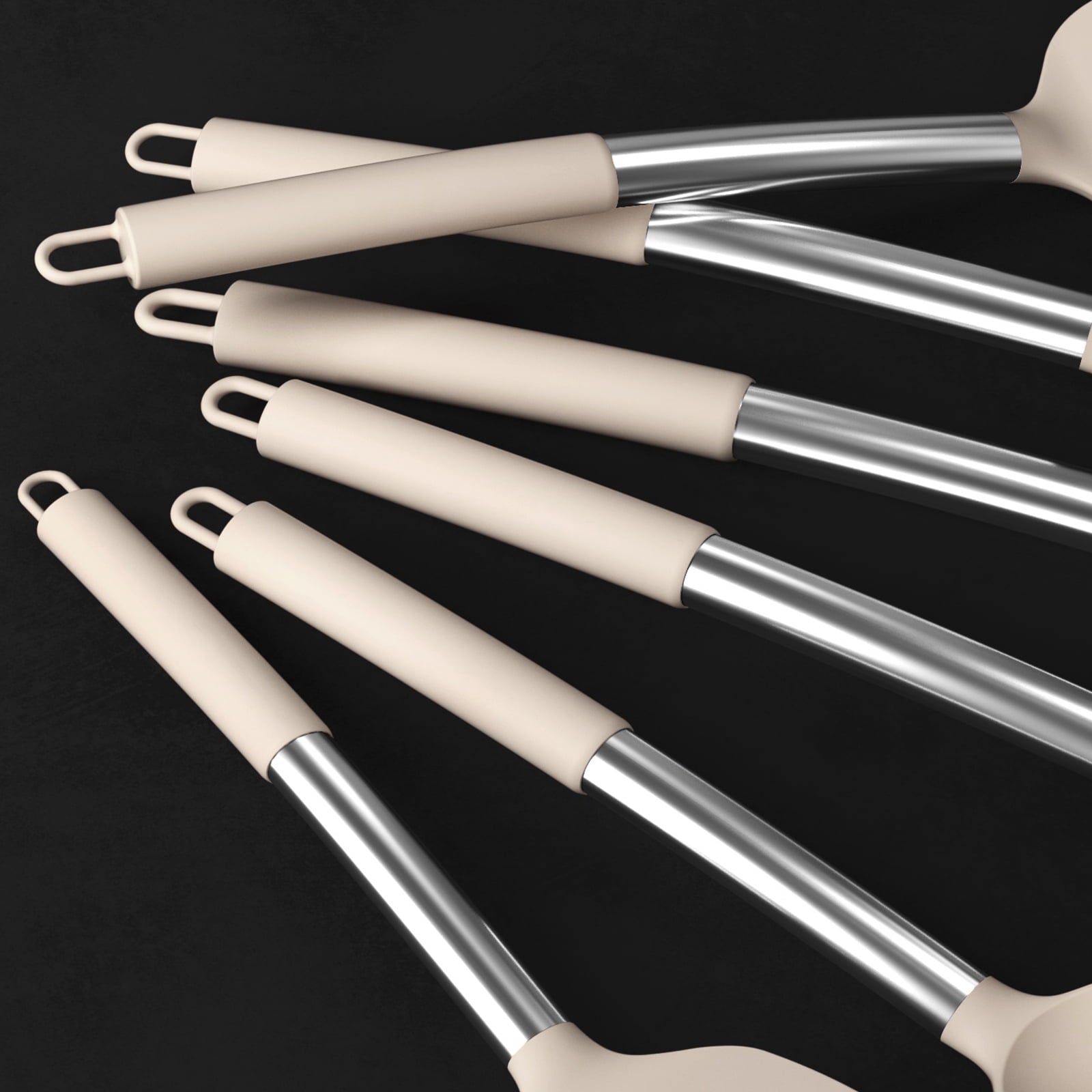 Premium Silicone Silicone Cooking Utensils Set - Heat Resistant Silicone Kitchen Utensils for Cooking, Kitchen Utensil Spatula Set,BPA... - Heat-Resistant Silicone Cooking Spatula Turner Detail
