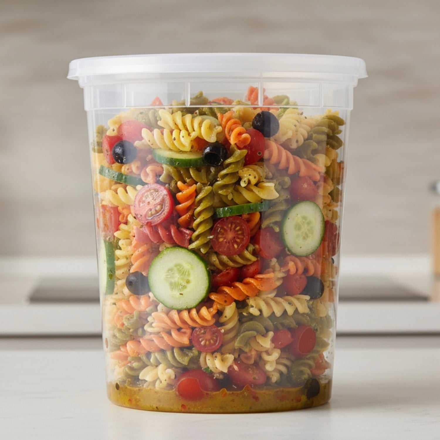 Fun Food Fidget 40 Piece 32oz Plastic Deli Container, Ideal Use for Meal Prep and Batch Cooking - Playful Star & Heart Shaped Geometric NeeDoh Detail