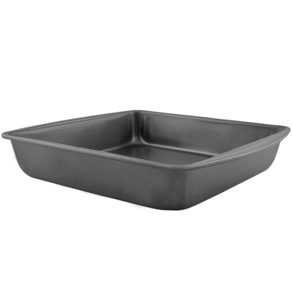 Ergonomic Manual 9" x 9" x 2" Nonstick Square Cake Pan, Gray - Kitchen Gadget Tool for Quick Food Prep Detail