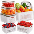 Playful Geometric 5 Pack Fruit Storage Containers for Fridge with Removable Colanders and Lids, 5 in 1 Leakproof Fridge Organizer Bins ... - Deliciously Soft Cupcake Sensory Glob - Default Title
