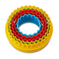 Multi-Functional Round Double-Sided Plastic Cookie Cutter Set, 5 Pieces - Kitchen Gadget Tool for Quick Food Prep - Default Title