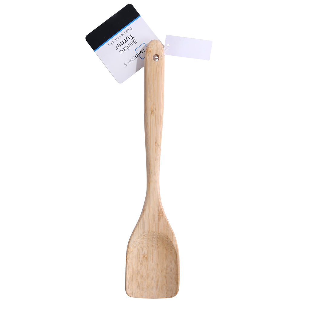 High-Precision Bamboo Turner, Crafted , Cooking and Kitchen, 12.99 x 2.67 x 0.59 inch. - High-Precision Culinary Tool for Baking & Cooking Detail