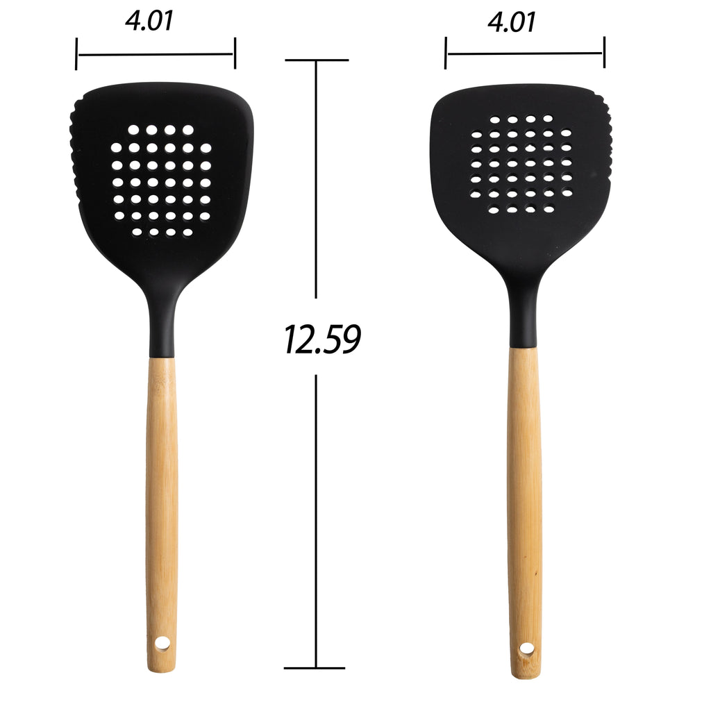 Professional Grade Kitchen and Cooking Utensil Turner, 13" L, Black - Heavy Duty Stainless Steel Kitchen Shears Detail