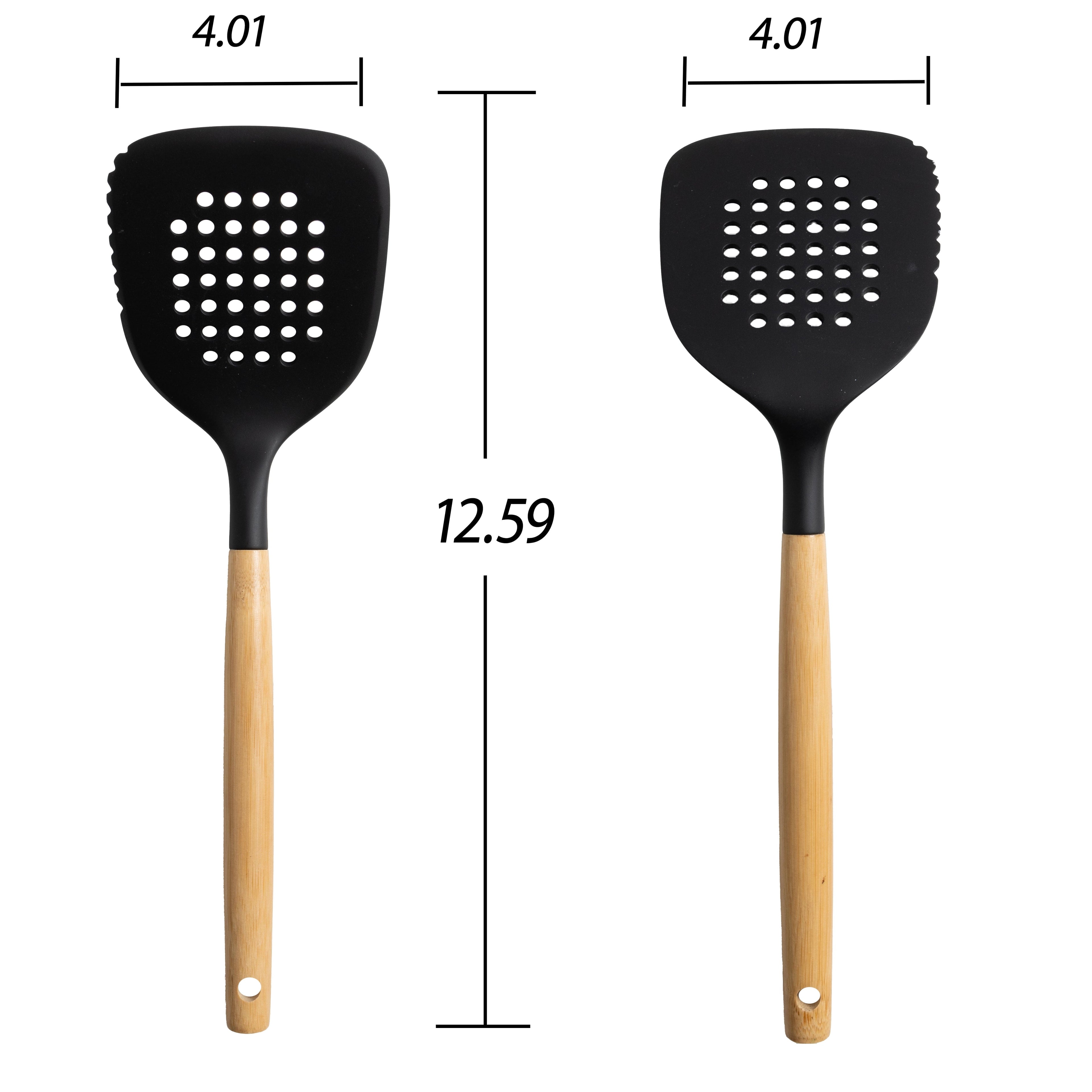 Professional Grade Kitchen and Cooking Utensil Turner, 13" L, Black - Heavy Duty Stainless Steel Kitchen Shears Detail