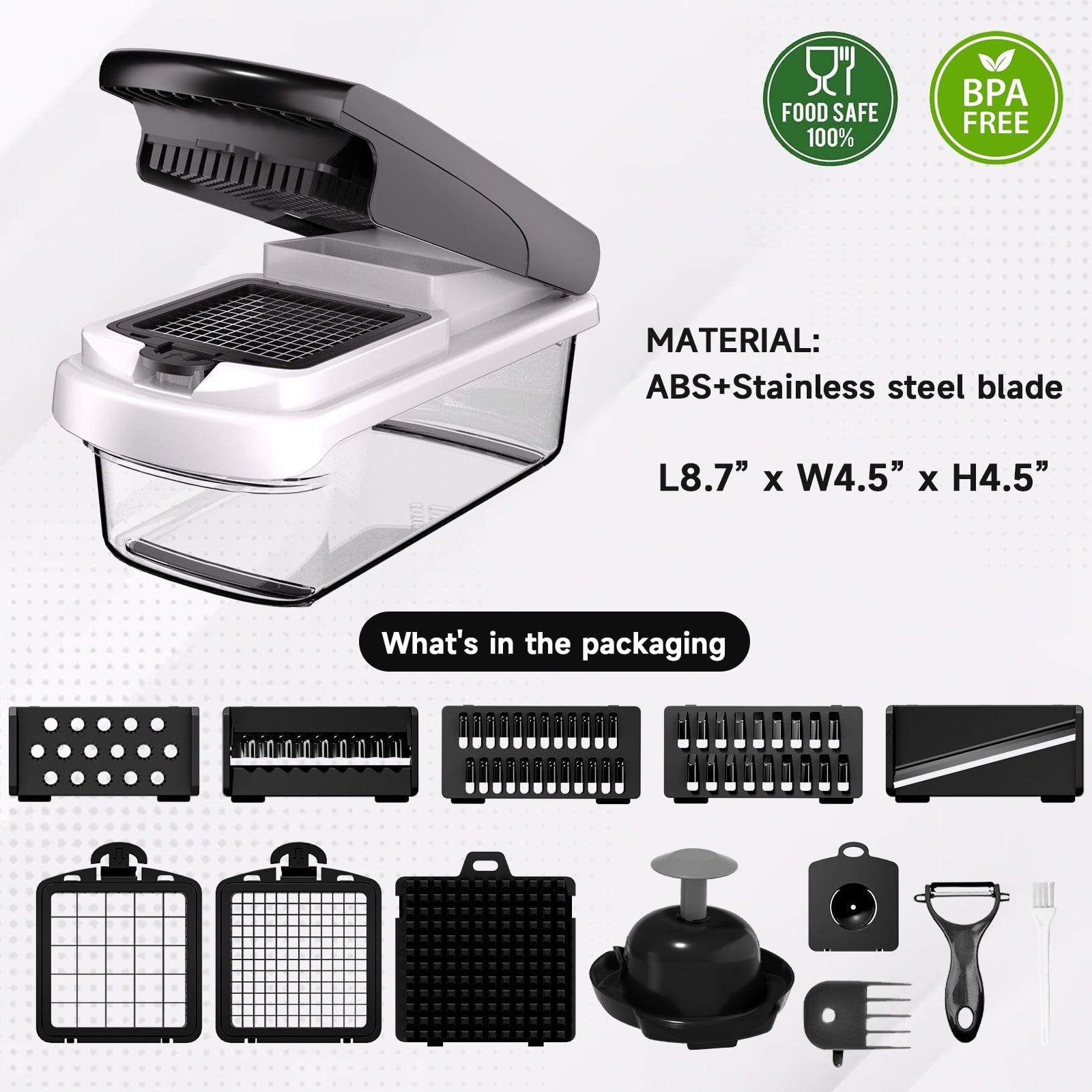 Innovative Vegetable Chopper Food Slicer, 15 in 1 Multi-Function Food Chopper for Onion, Veggie, Cheese Grater, Vegetable... - Kitchen Gadget Tool for Quick Food Prep Detail