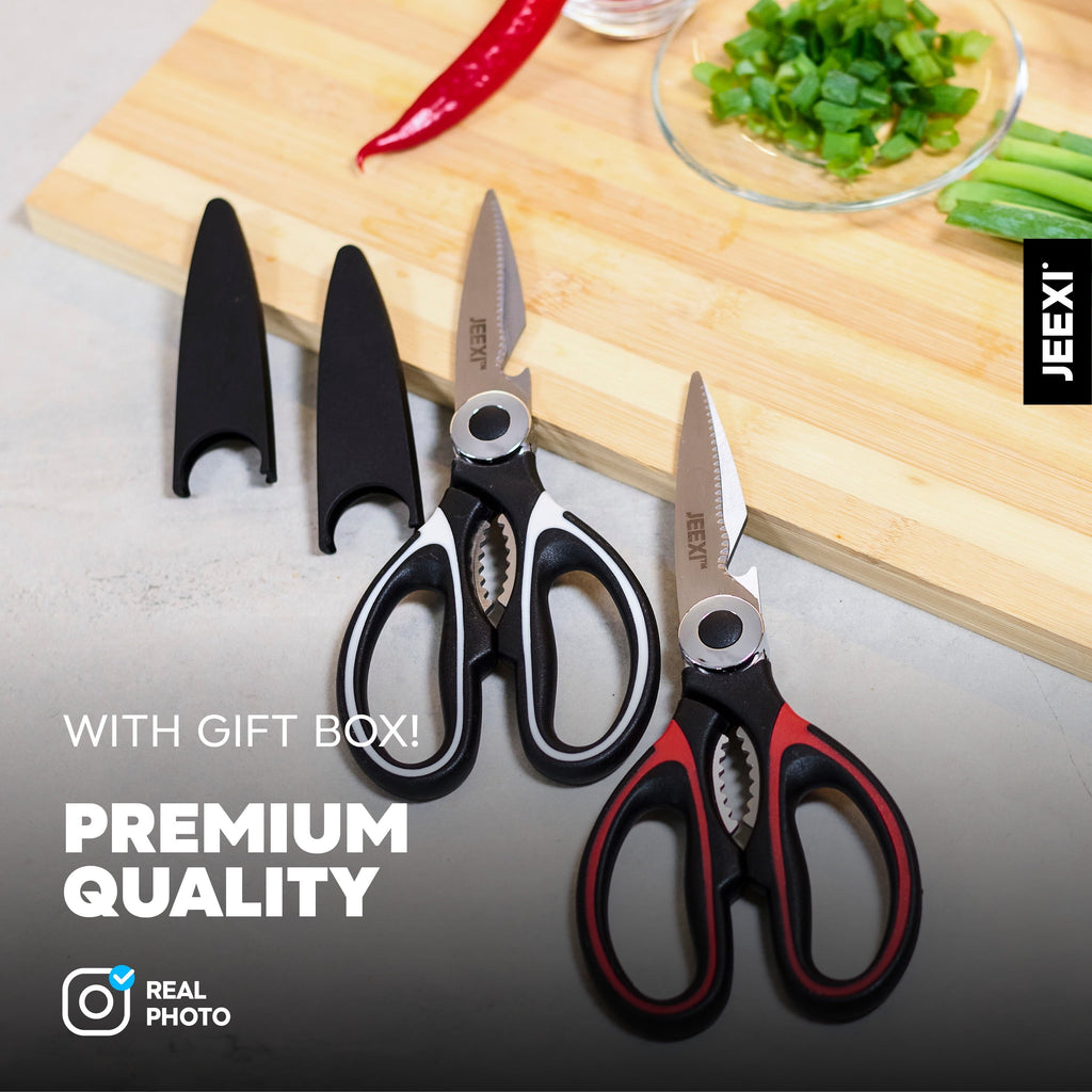 Innovative 3 Pack Kitchen Scissors, Ultra-Sharp Premium Stainless Steel Heavy Duty Kitchen Shears & Multi Purpose Poultry Shears... - Multi-Functional Manual Food Chopper & Slicer Detail