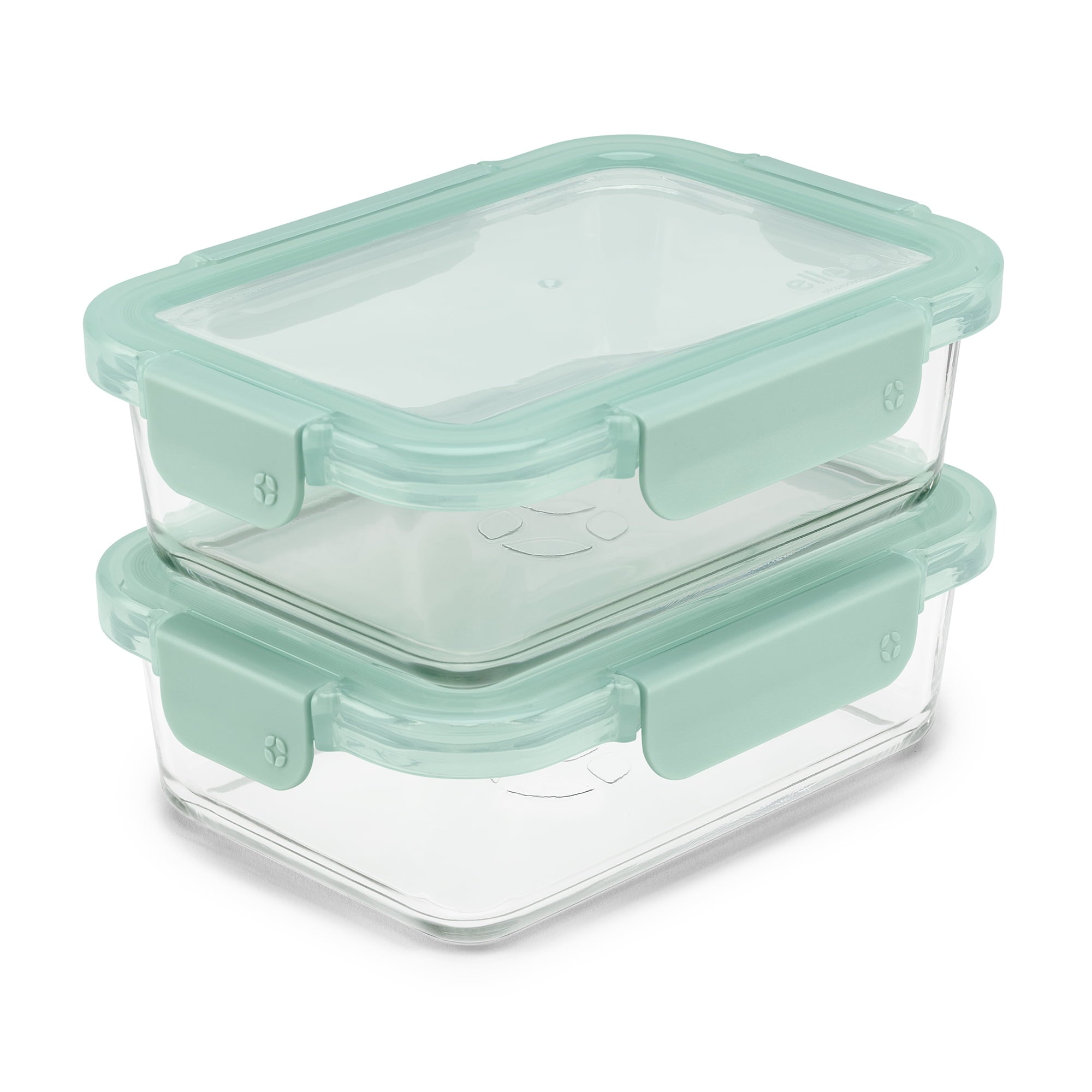 Deliciously Squishy 3.4 Cup 2 Pack Glass Meal Prep Containers with Locking Lids - Squishy Dohnut Sweet Treat Shaped Stress Toy Detail