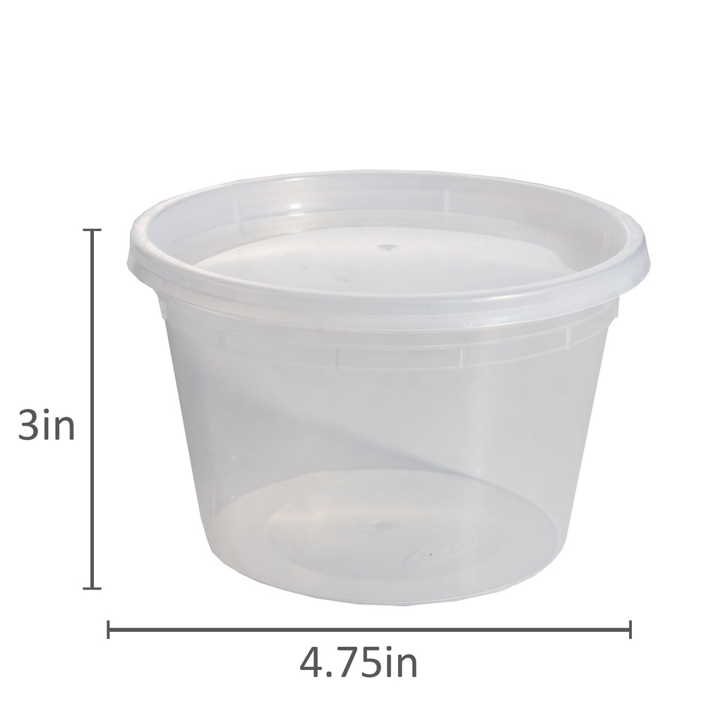 Deliciously Squishy 40 Piece 16oz Plastic Deli Container, Ideal Use for Meal Prep and Batch Cooking - Playful Star & Heart Shaped Geometric NeeDoh Detail