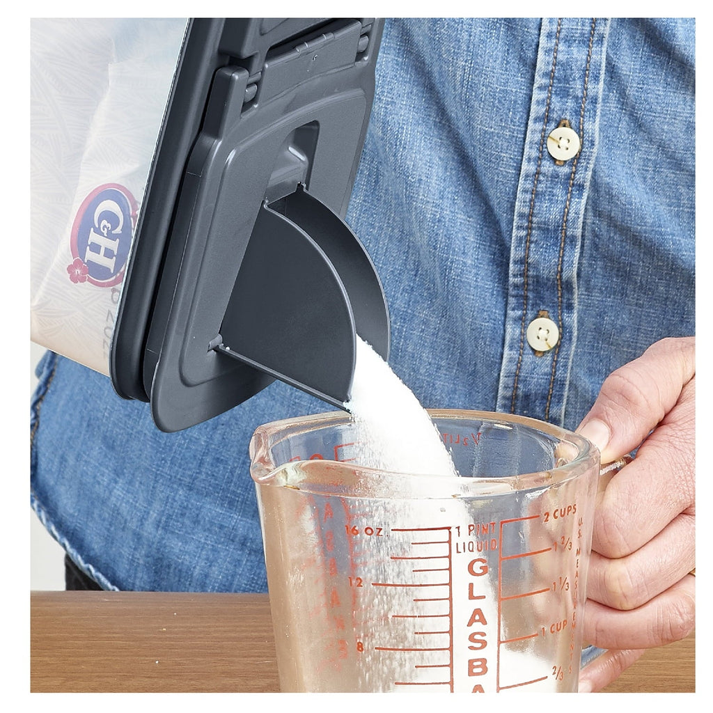 Deliciously Squishy 3.5 QT Plastic Food Dispenser, Clear with Gray Lid (1 Each) 7.5" L x 3.75" W x 9.25" H, Designed to Help wi... - Squishy Dohnut Sweet Treat Shaped Stress Toy Detail