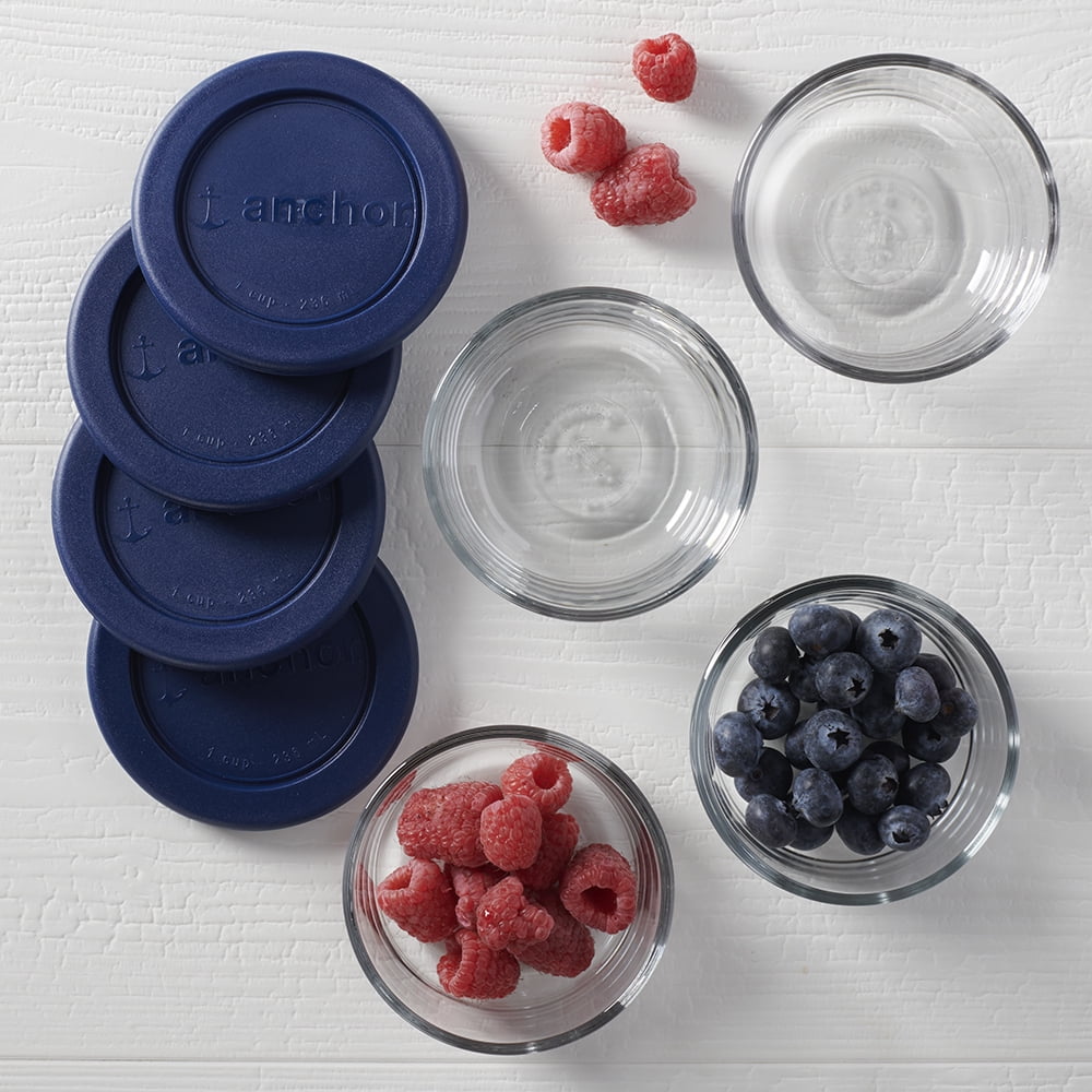 Sweet Treat Shaped Glass Food Storage Containers with Lids, 1 Cup Round, Set of 4 - Squishy Dohnut Sweet Treat Shaped Stress Toy Detail