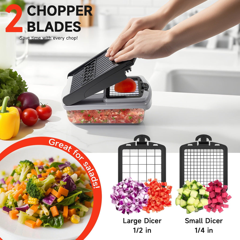 Innovative Vegetable Chopper Food Slicer, 15 in 1 Multi-Function Food Chopper for Onion, Veggie, Cheese Grater, Vegetable... - Kitchen Gadget Tool for Quick Food Prep Detail