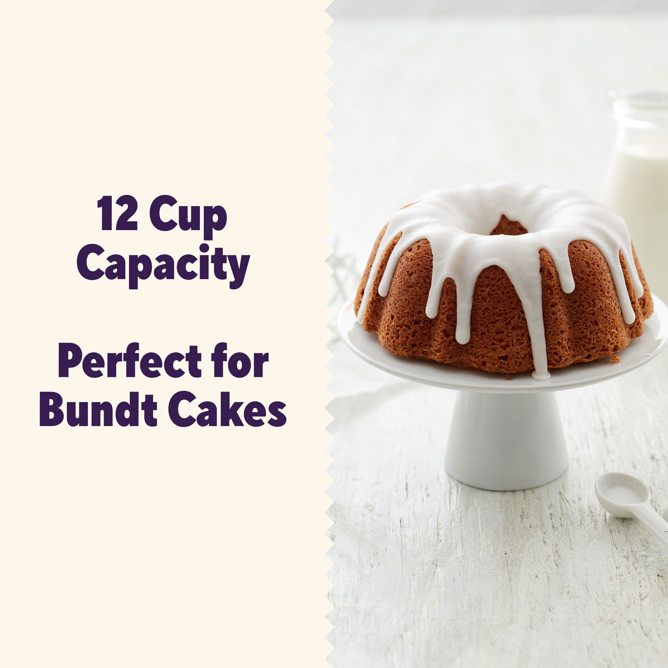 Premium Kitchen Everyday Non-Stick Bundt Cake Pan 9.51" Fluted Tube Baking Pan, Packaging May Vary - Multi-Functional Manual Food Chopper & Slicer Detail