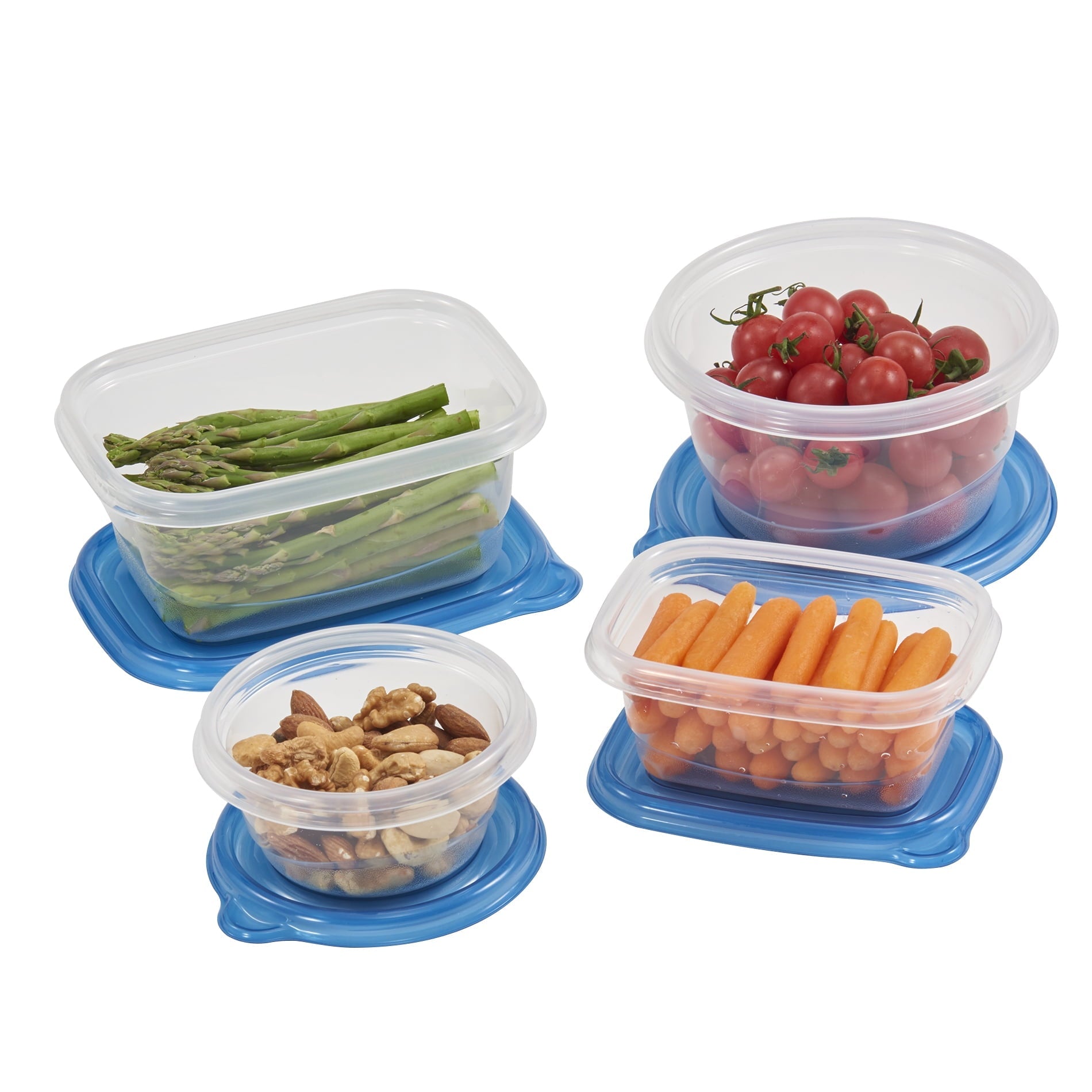 Whimsical Doughnut 92pc Plastic Food Storage Container set, Ideal Use for Refrigeration Storage and Organization,... - Playful Star & Heart Shaped Geometric NeeDoh Detail