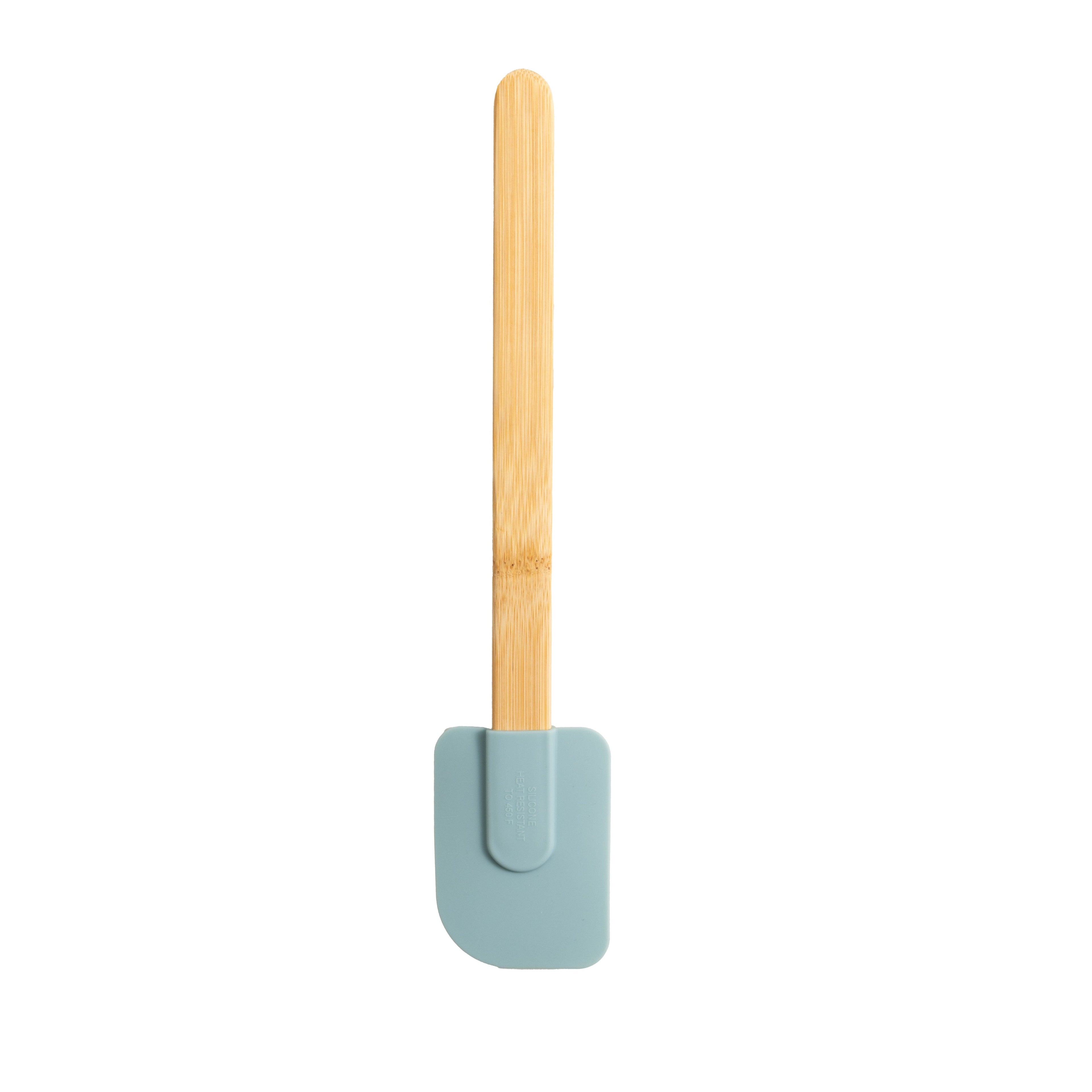Chef-Quality Silicone Spatulas Set 4 with Bamboo Handles, Blue - Professional Kitchen Tool for Culinary Enthusiasts Detail