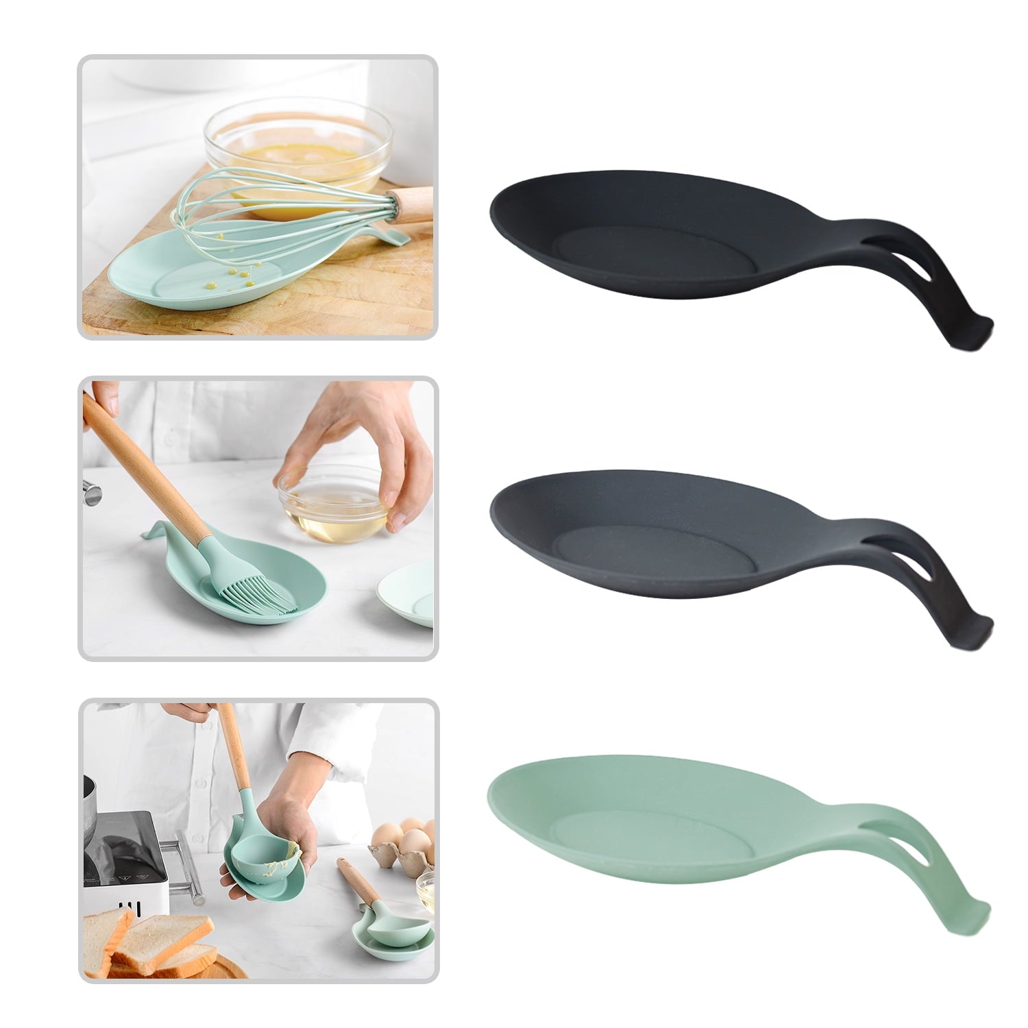 High-Precision Silicone Cooking Utensils Set, 446°F Heat Resistant Wooden Handle Cooking Kitchen Utensils Spatula Set with Holder fo... - High-Precision Culinary Tool for Baking & Cooking Detail