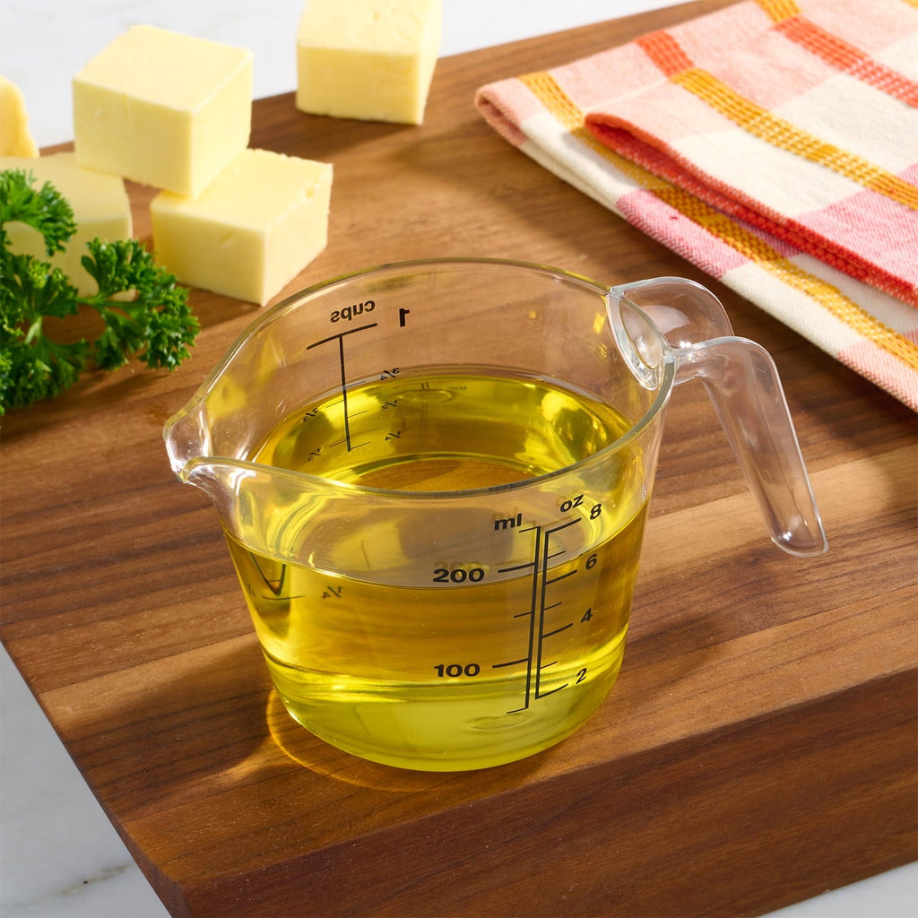 Innovative 1 Cup Large Spout Plastic Measuring Cup, Clear - Innovative Kitchen Helper for Modern Cooking Detail