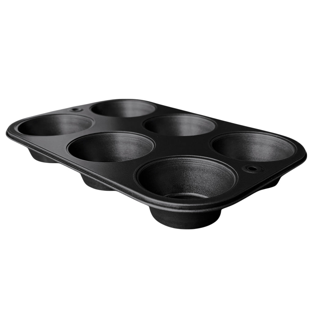 Premium Kitchen 6-Cup Nonstick Steel Muffin Pan, 2.9" Cup, Gray, 1 Count - Multi-Functional Manual Food Chopper & Slicer Detail