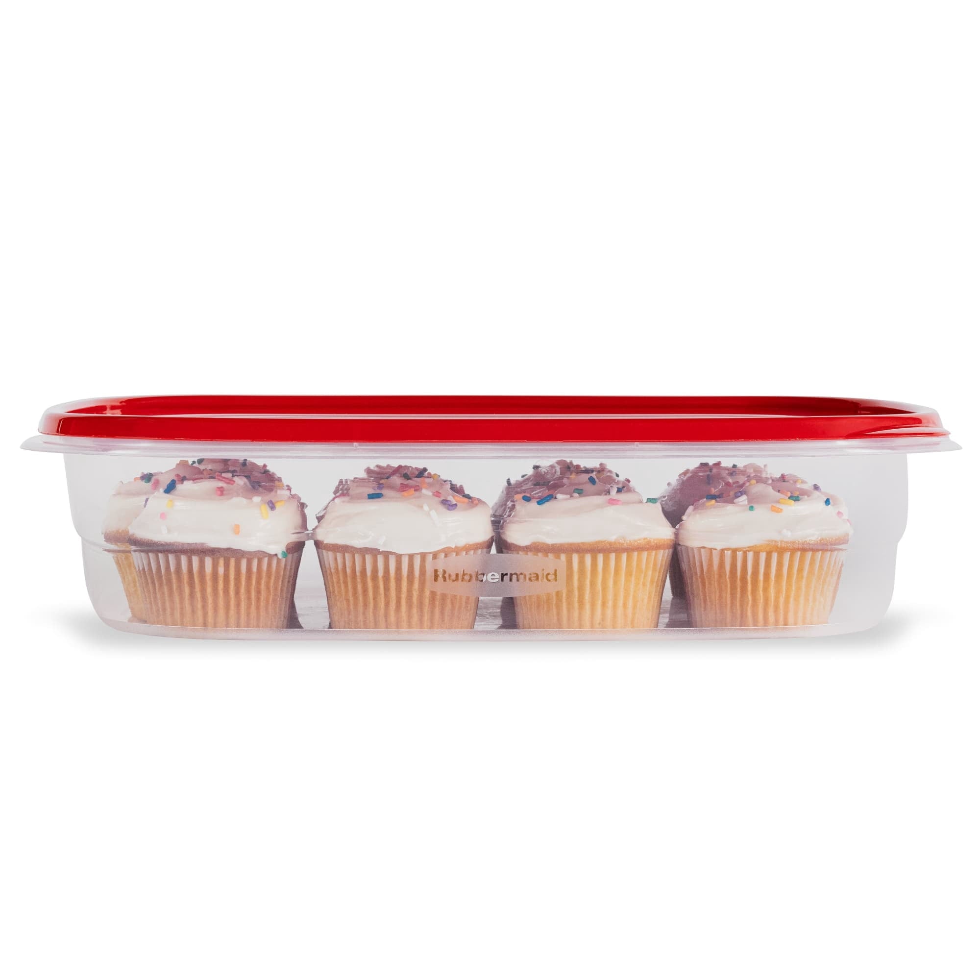Whimsical Doughnut 1 Gallon, 2 Packs, Red, Large Rectangular Plastic Food Storage Containers - Fun Food Fidget Cookie Squishable Toy Detail