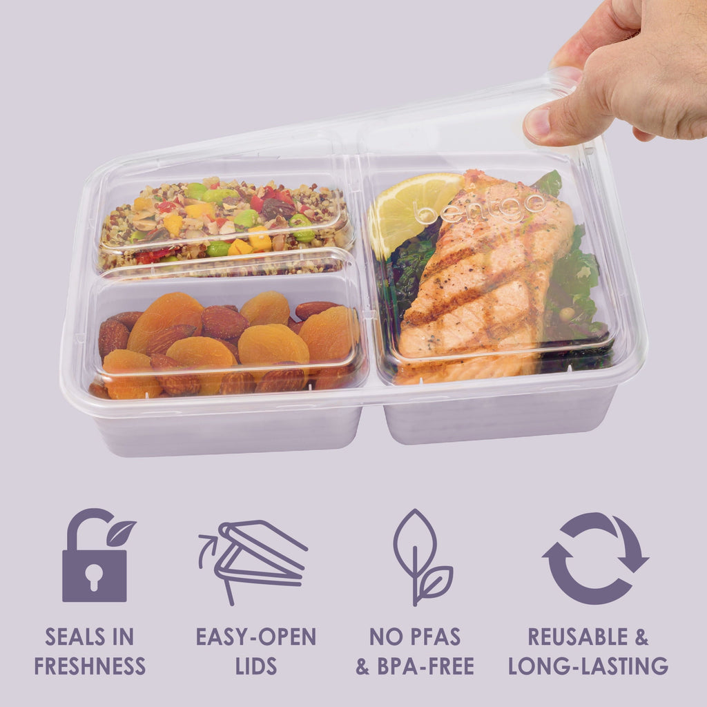 Playful Geometric 3-Compartment Meal Containers with Lids, PFAS & BPA Free Materials, Durable, Microwave, Freezer, & D... - Squishy Dohnut Sweet Treat Shaped Stress Toy Detail