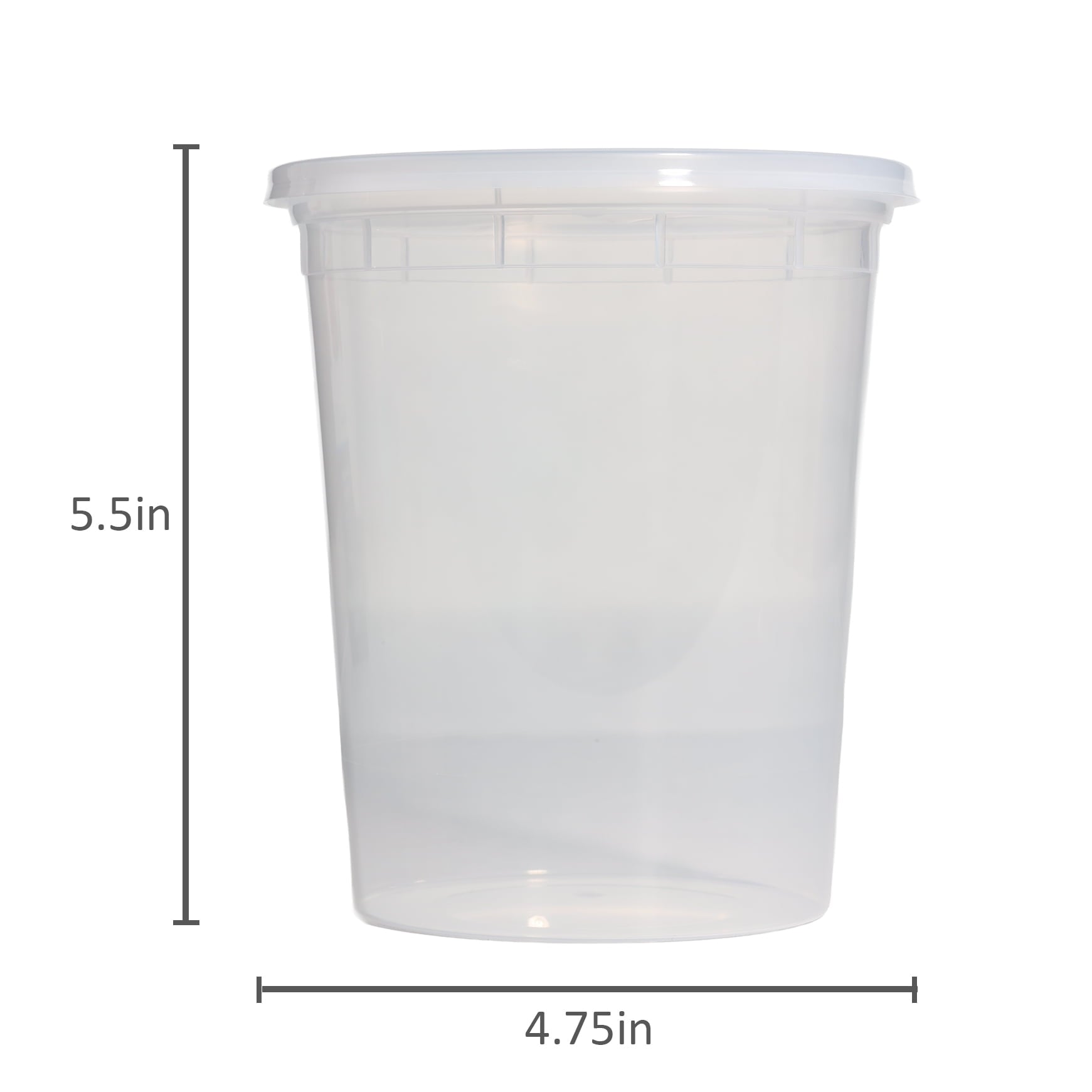 Fun Food Fidget 40 Piece 32oz Plastic Deli Container, Ideal Use for Meal Prep and Batch Cooking - Playful Star & Heart Shaped Geometric NeeDoh Detail