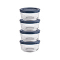 Sweet Treat Shaped Glass Food Storage Containers with Lids, 1 Cup Round, Set of 4 - Squishy Dohnut Sweet Treat Shaped Stress Toy - Default Title