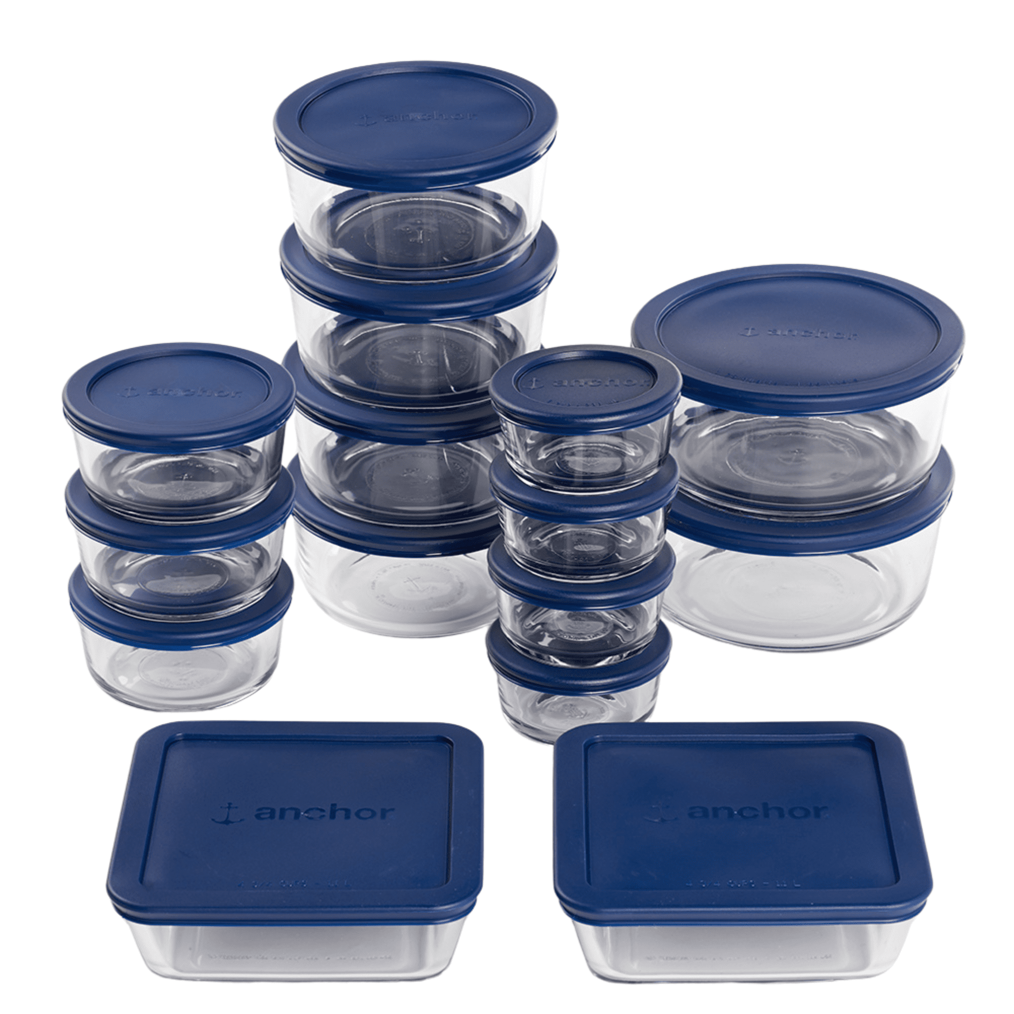 Fun Food Fidget Glass Food Storage Containers with SnugFit Lids, 30 Piece Set - Deliciously Soft Cupcake Sensory Glob - Default Title