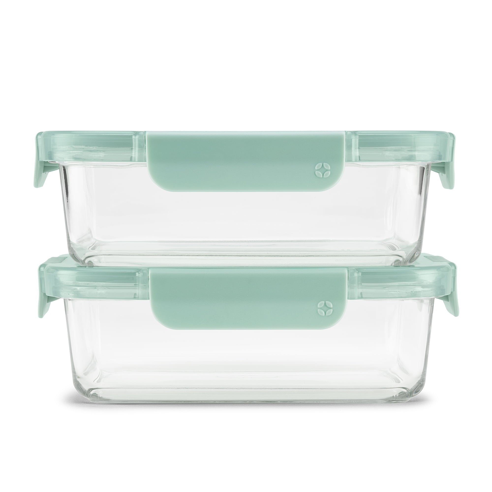 Deliciously Squishy 3.4 Cup 2 Pack Glass Meal Prep Containers with Locking Lids - Squishy Dohnut Sweet Treat Shaped Stress Toy - Default Title