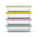 Playful Geometric Everyday 4.5 Cup Glass Meal Prep Set - Playful Star & Heart Shaped Geometric NeeDoh - Default Title