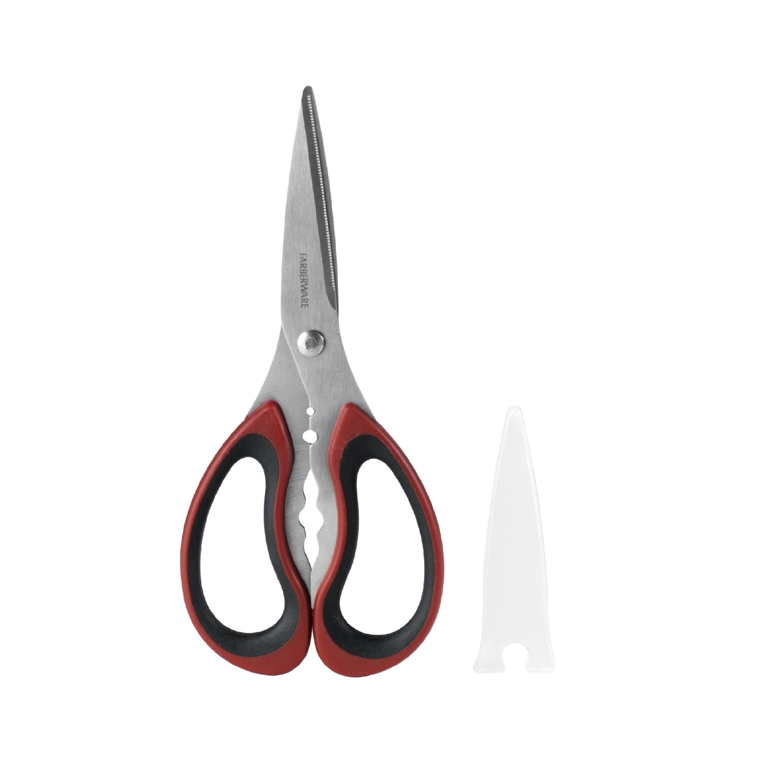 Time-Saving Stainless Steel Kitchen and Herb Shears with Red and Black Handle - Premium Stainless Steel Garlic Presser & Peeler - Default Title